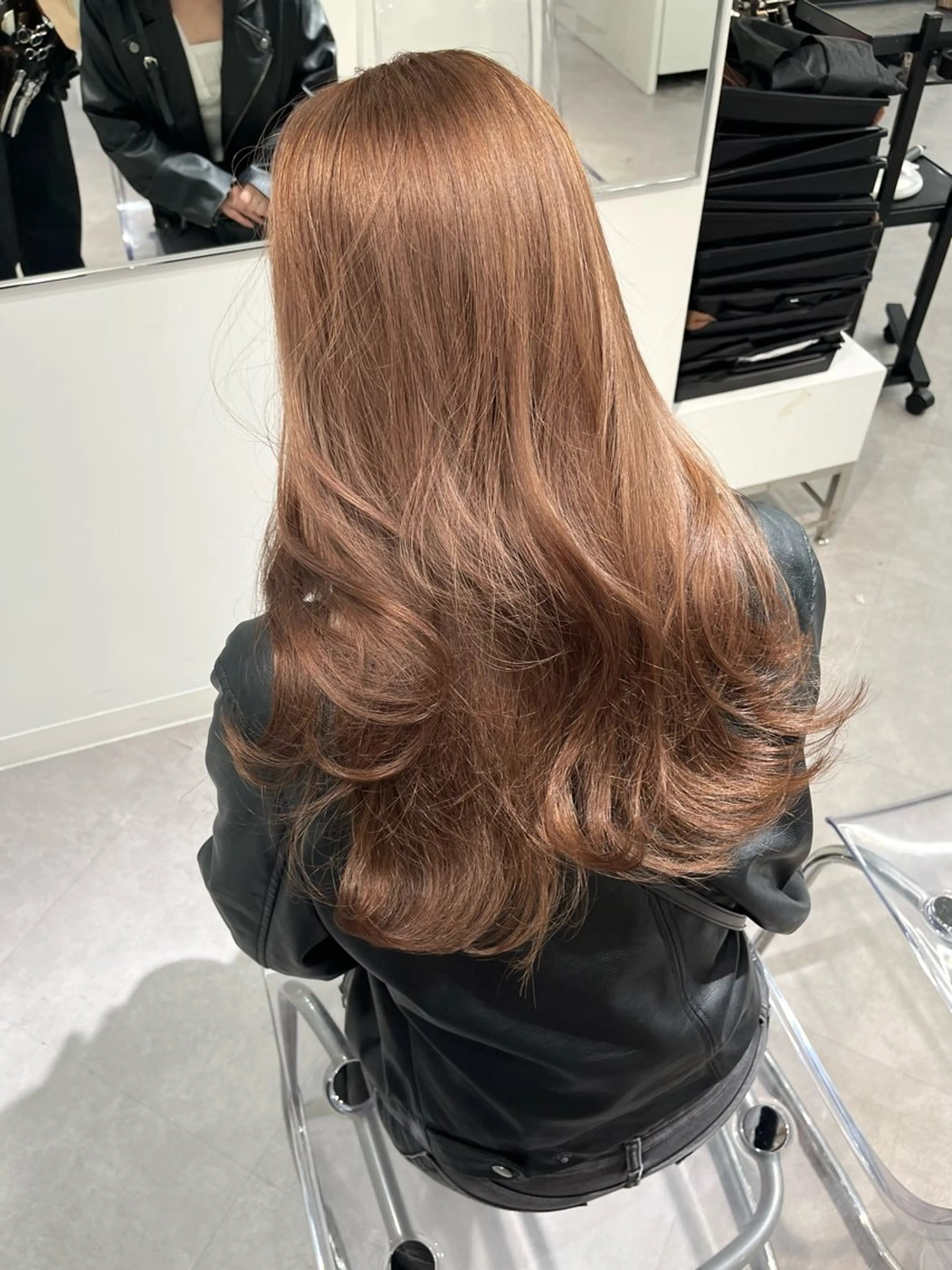 ロング カラー カット ヘアカラー トリートメント 新宿/韓国ヘアレイヤ ー/髪質改善/岡崎のヘアスタイル
