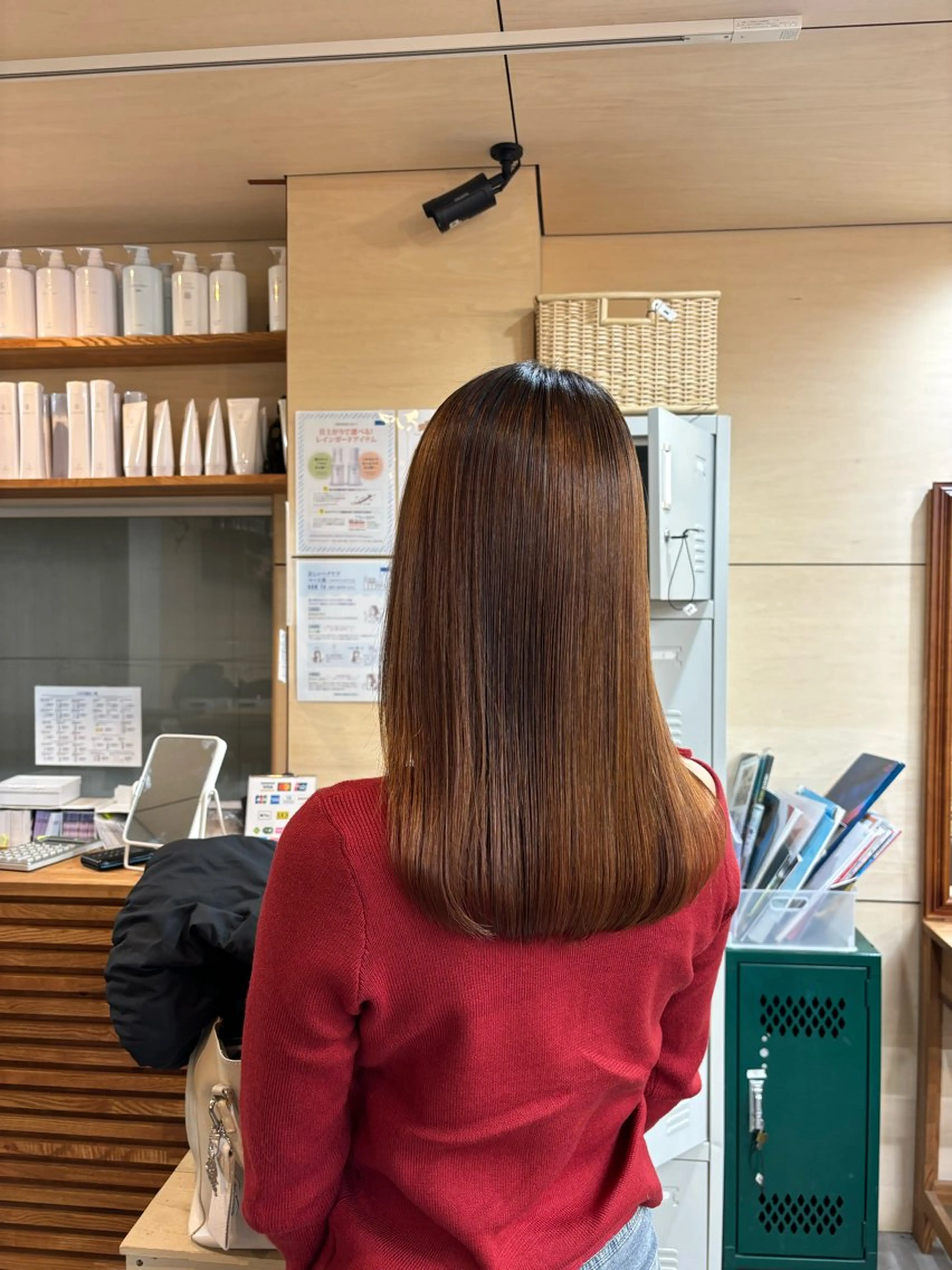 セミロング 縮毛矯正 トリートメント 桂 奈穂のヘアスタイル