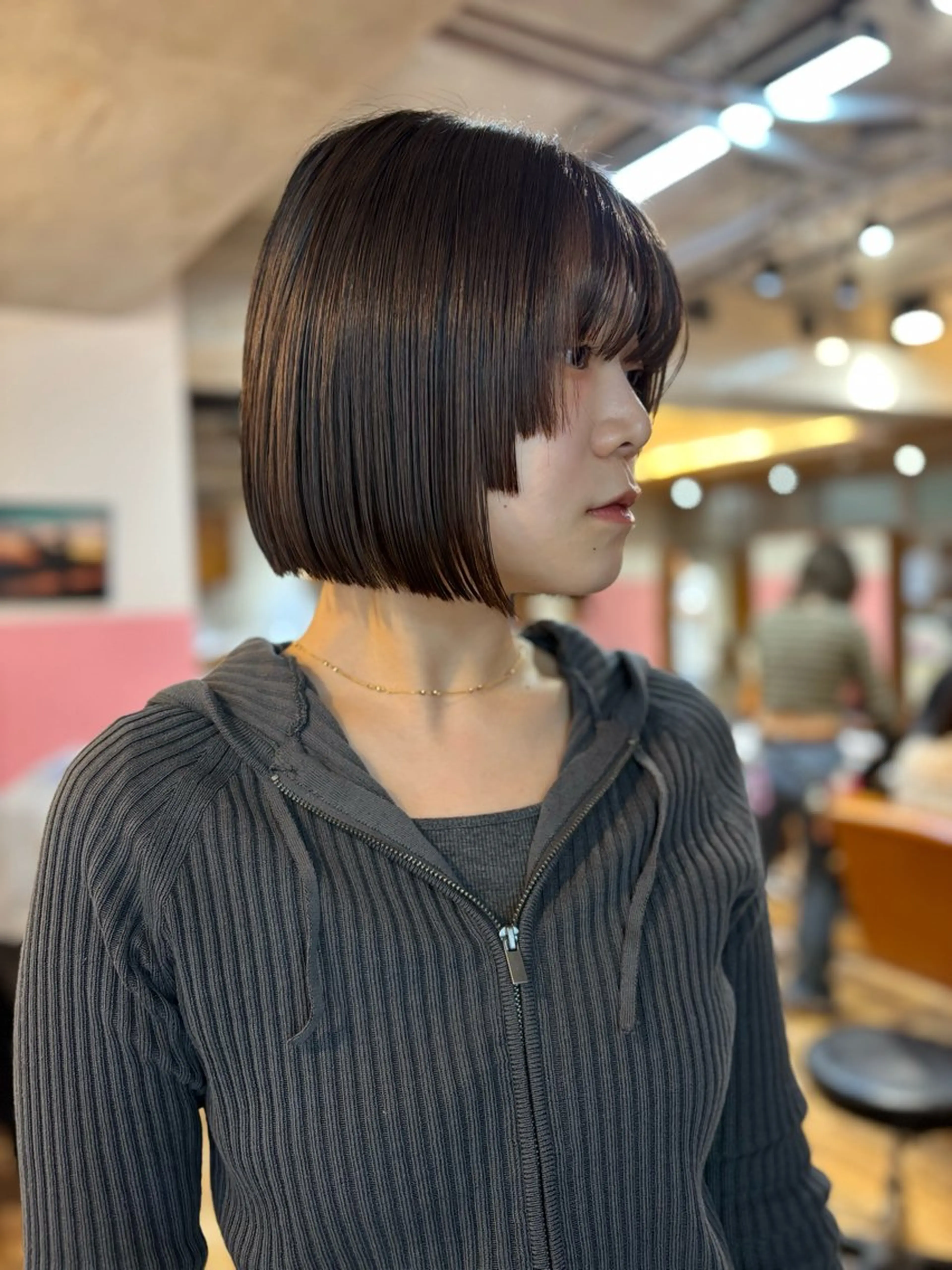 ミディアム カット ヘアカラー トリートメント ♥️ボブ/ブリーチ なしカラー/mahoのヘアスタイル