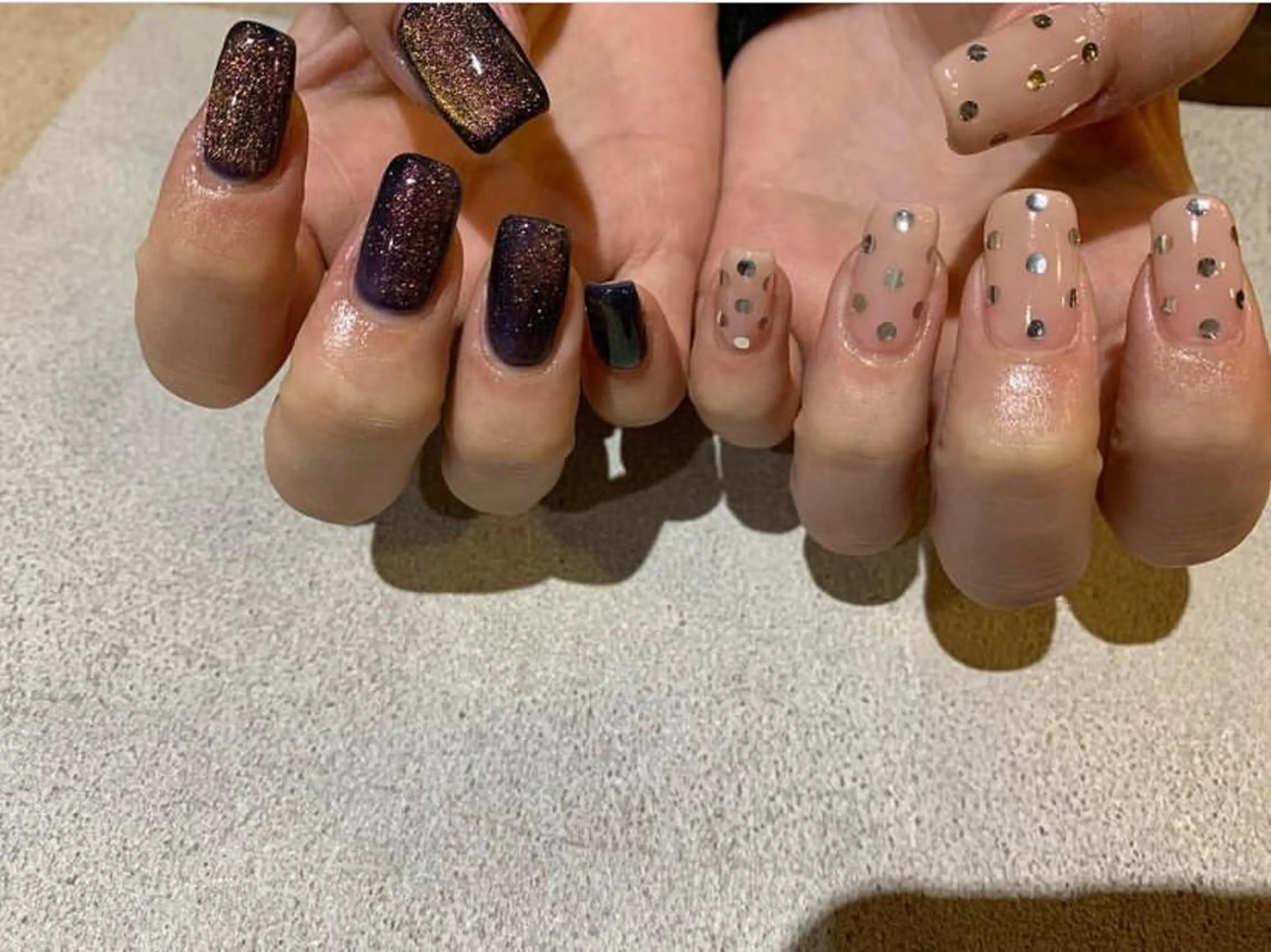 ネイル ストーンネイル Hair＆Esthe＆Nail　Garden所属・Garden Takeuchiのネイルデザイン