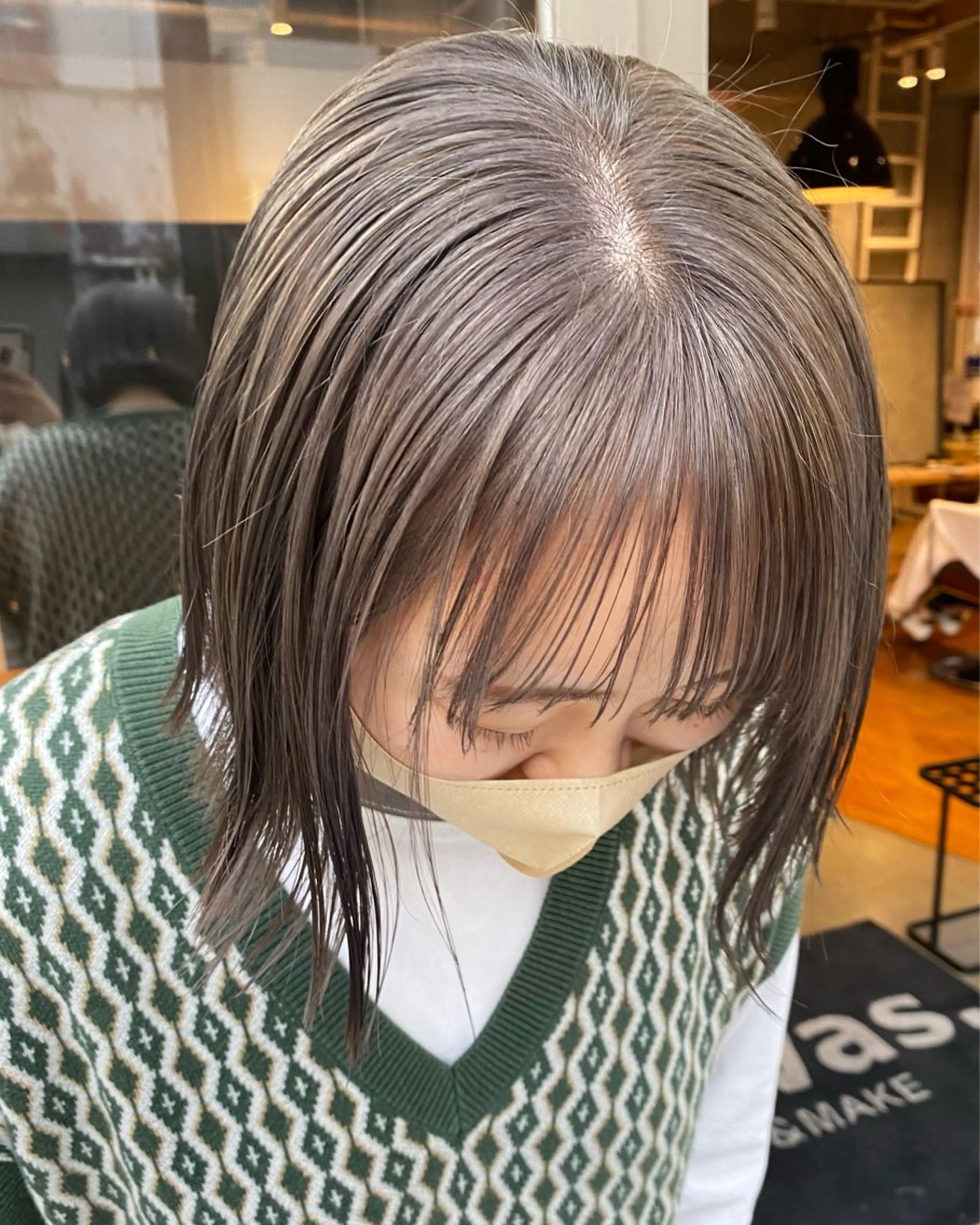 カラー ベージュカラー🐏 🤎塚原優芽のヘアスタイル