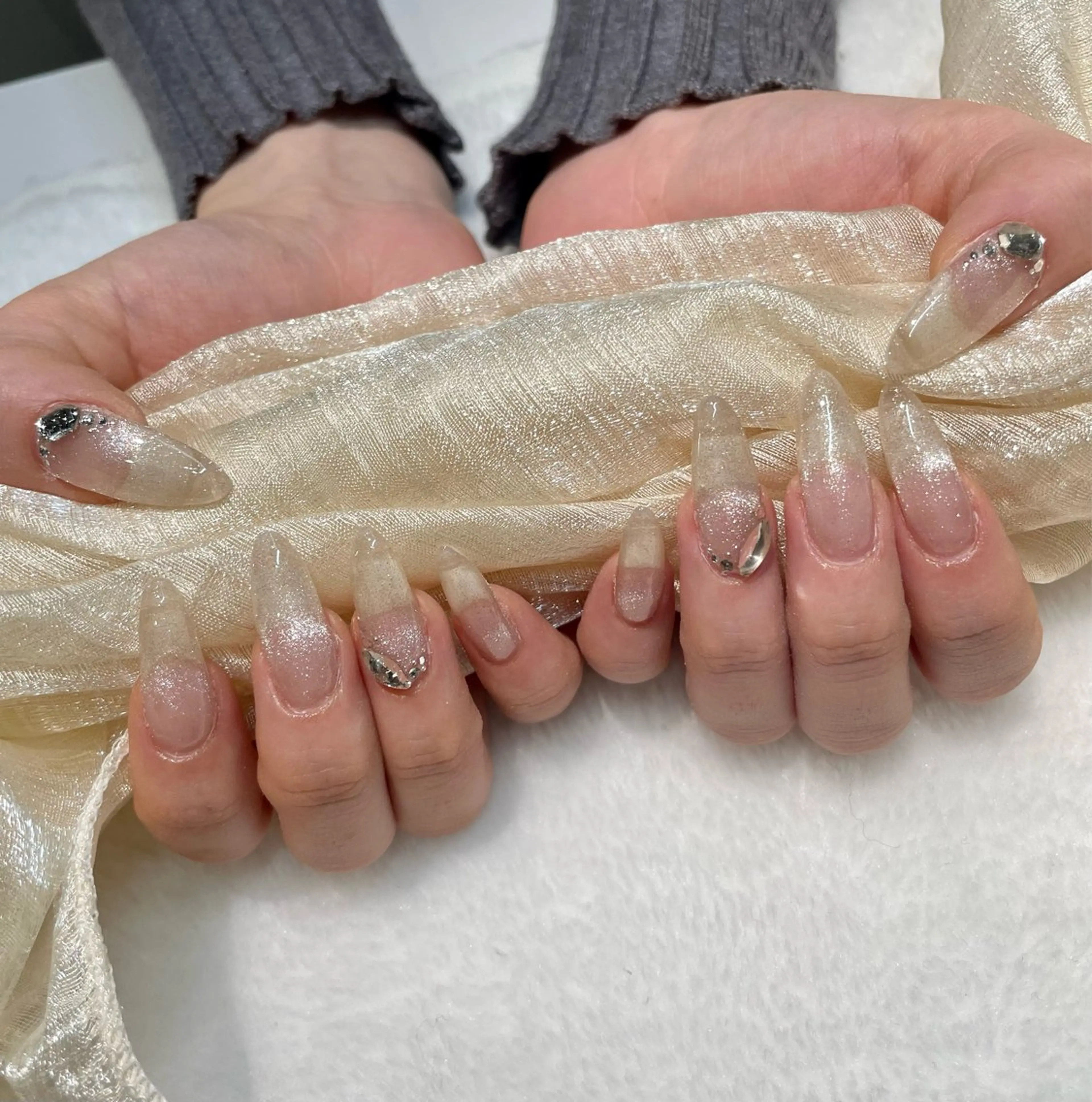 ネイル マグネットネイル マグネットワンカラー ワンカラーネイル ハンドネイル I-nail Moeのネイルデザイン