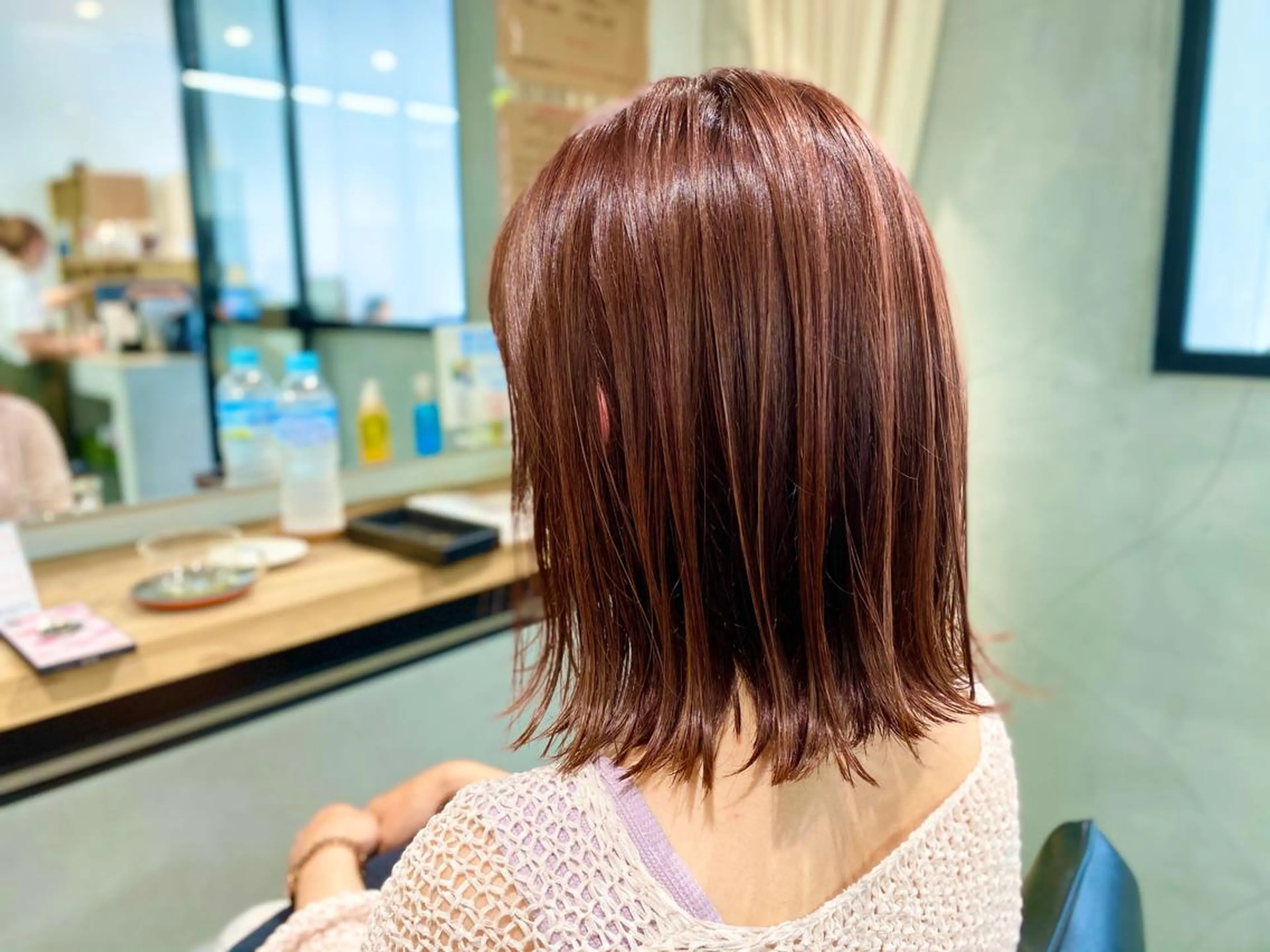 ミディアム カラー ベージュカラー ハイライトカラー ピンクカラー ピンクベージュ ハイライト 柏サニーズ✂︎クセ毛 ◎ショート◎正樹のヘアスタイル