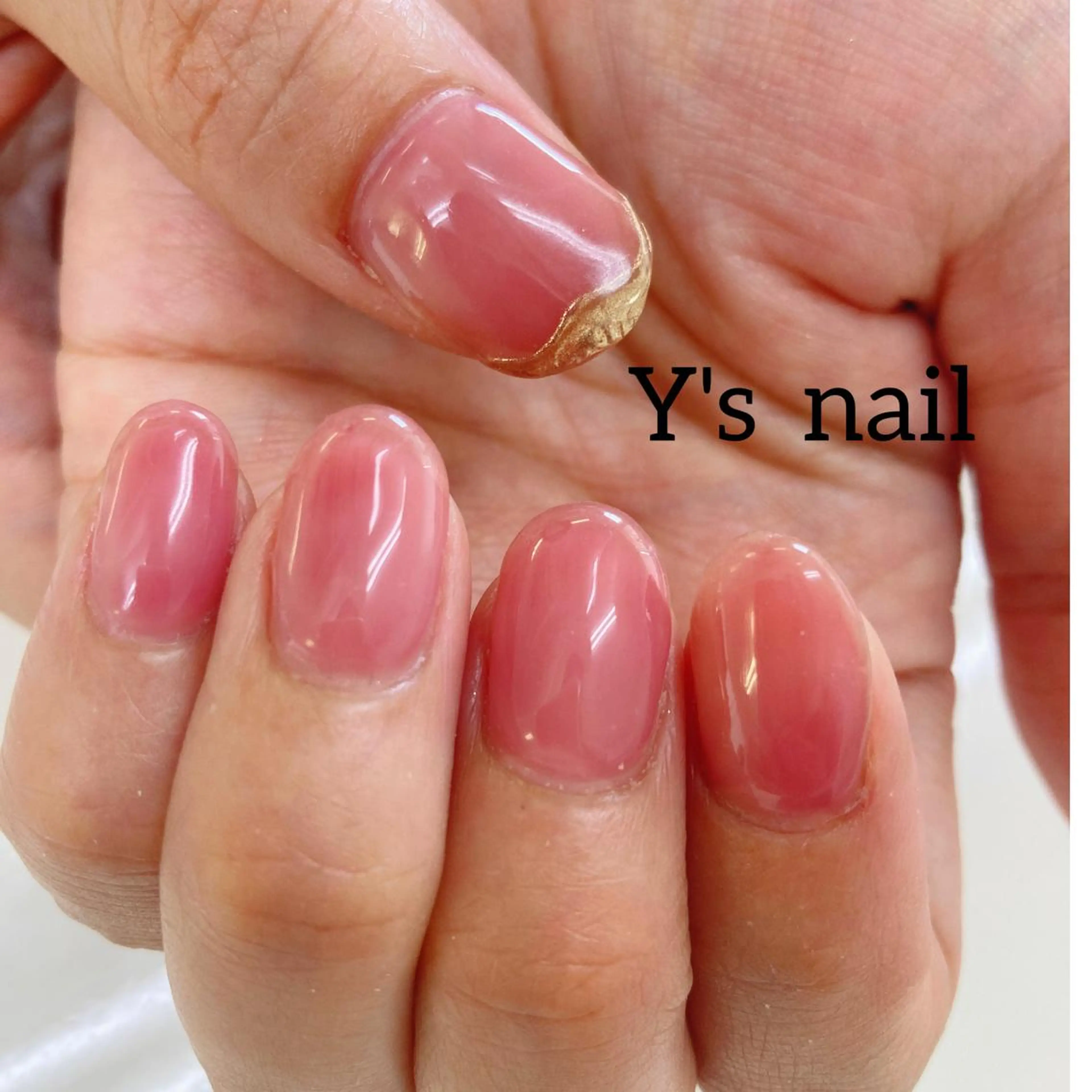 ネイル ミラーネイル ハンドネイル 手書きが得意🖌️ Y’s  nailのネイルデザイン