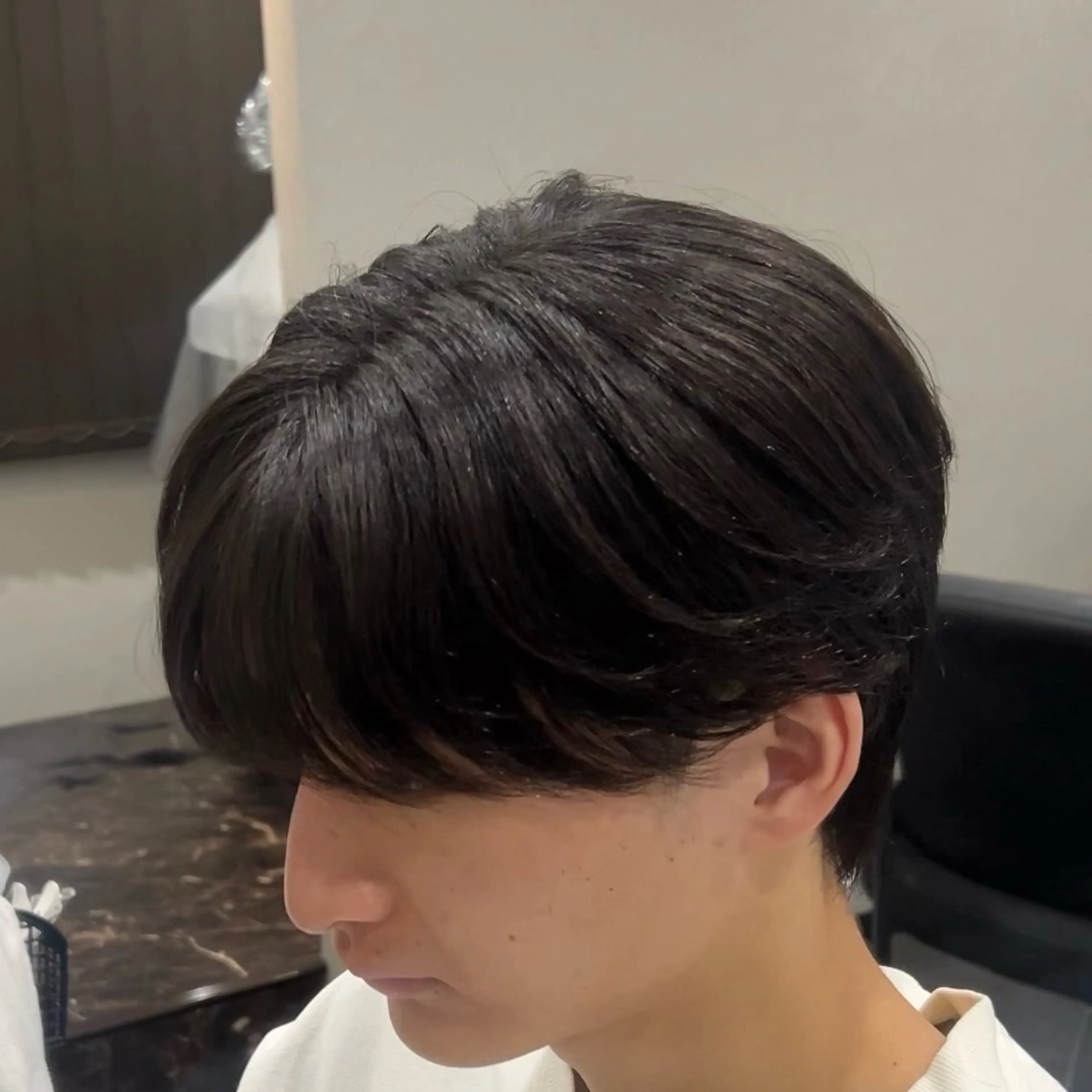 ミディアム メンズ 縮毛矯正 ulus OSAKA所属・福井 太暉のヘアスタイル