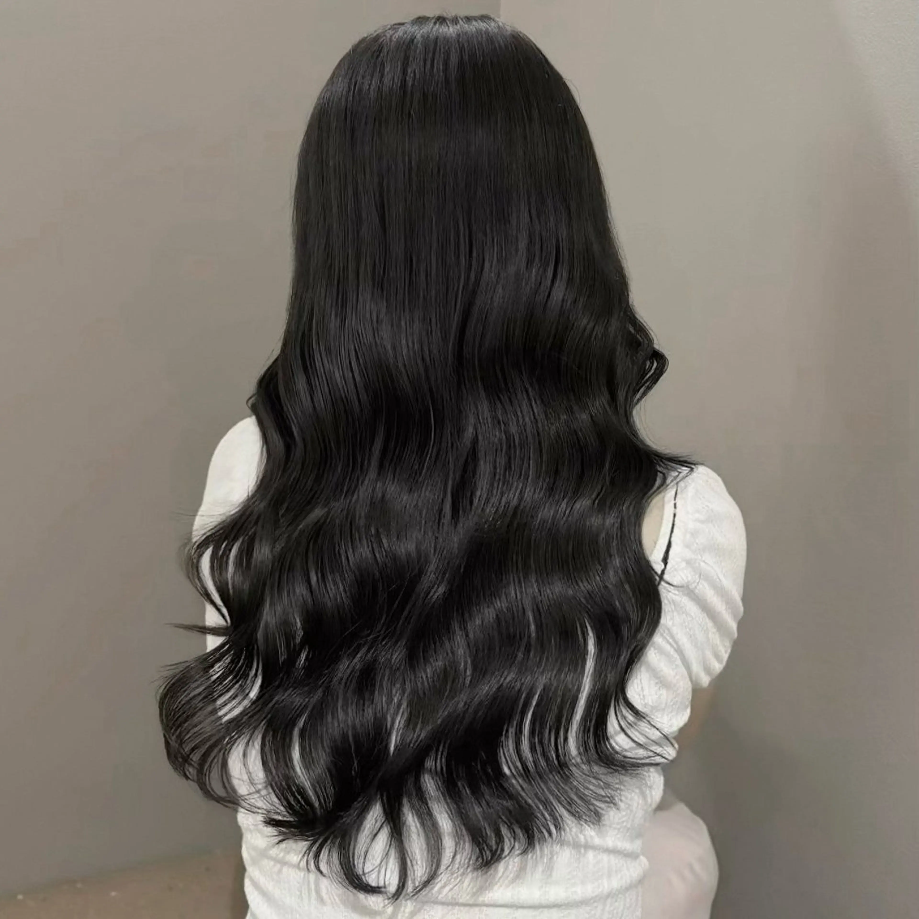 ロング カラー カット ヘアカラー トリートメント kuma/透明感 カラー/グレージュのヘアスタイル