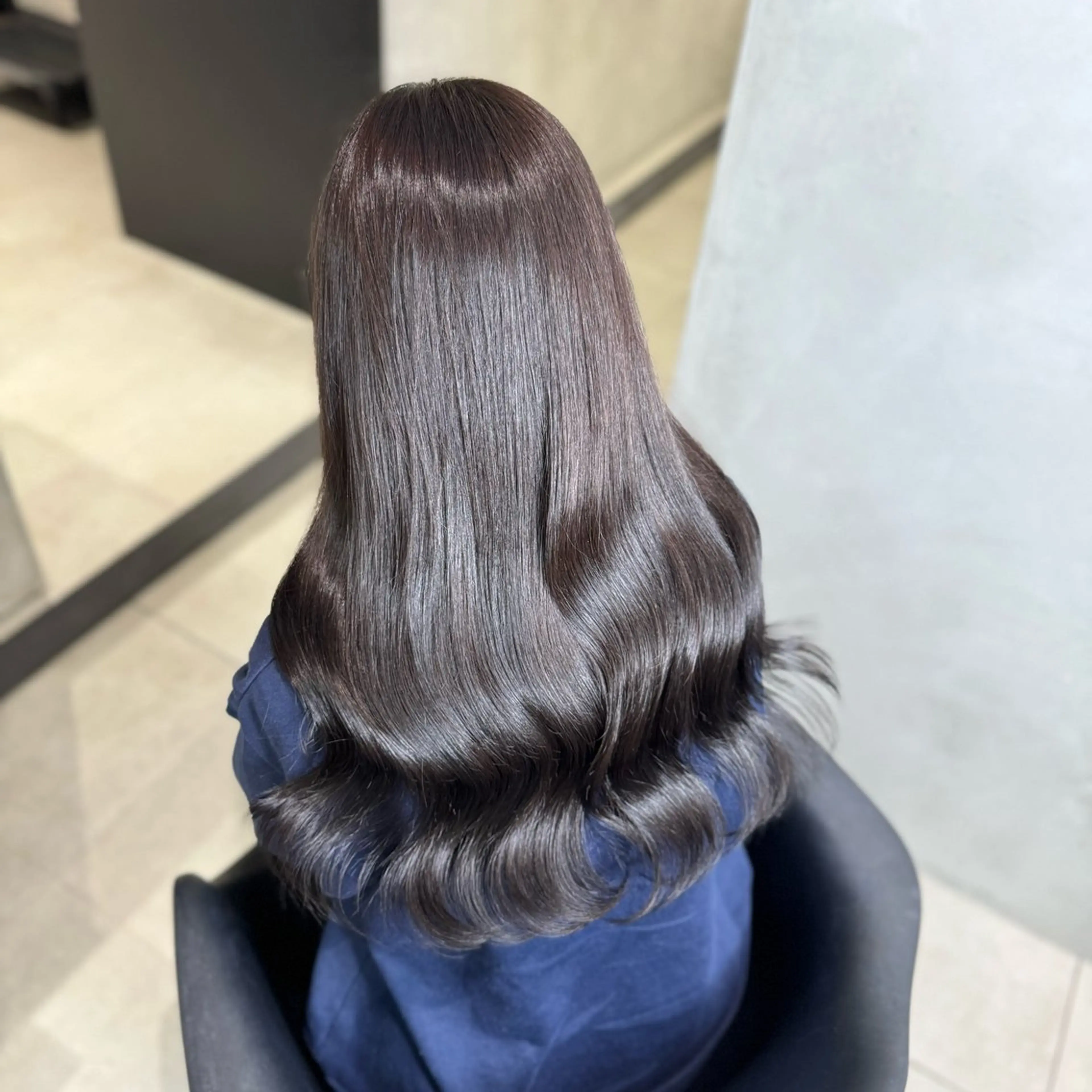 ロング カラー 黒髪 ナチュラルブラック ヘアカラー 大阪 梅田/ ハイトーン/エクステのヘアスタイル