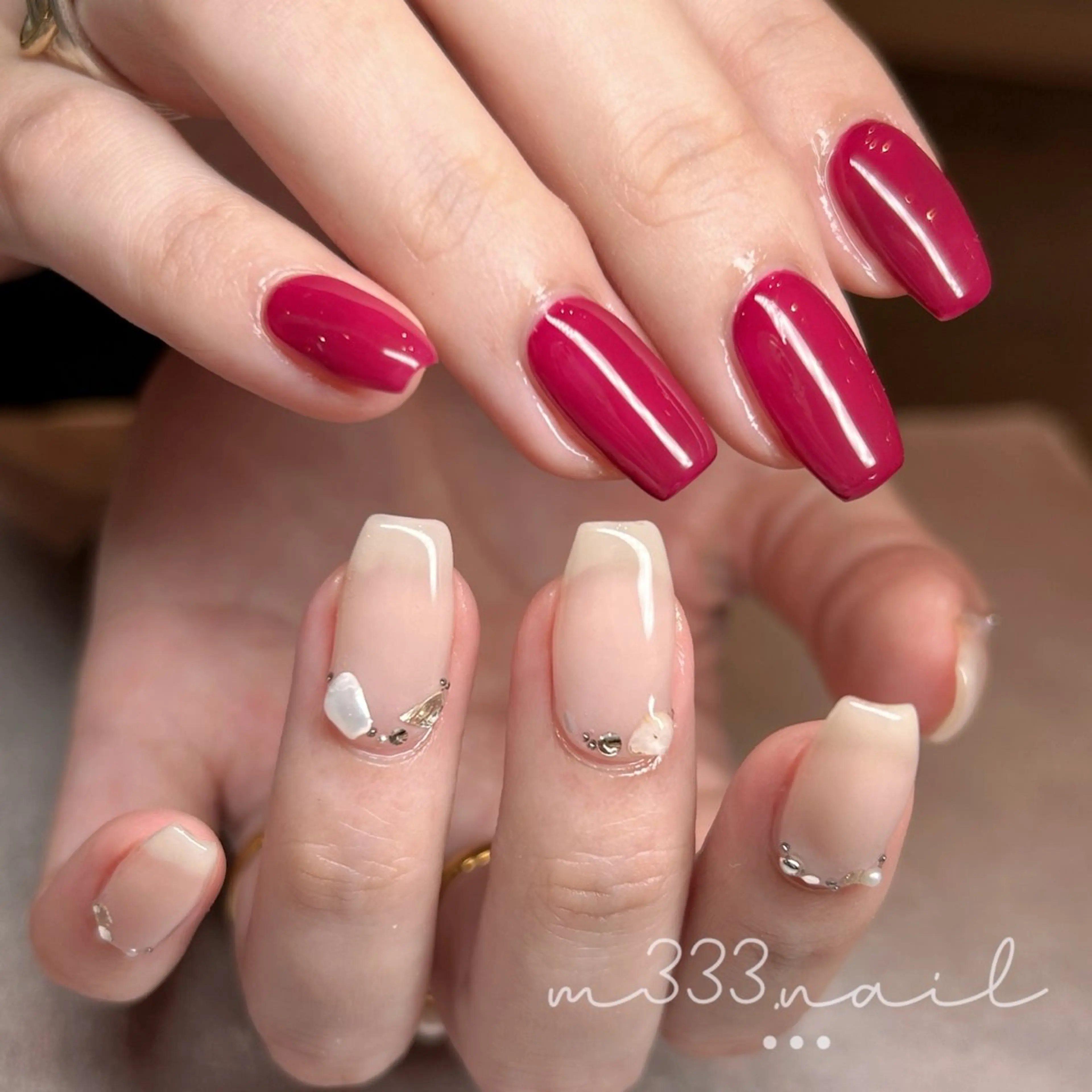 ネイル ニュアンスネイル ピンク ハンドネイル hair  MILE.所属・MILE. mukonosouのネイルデザイン