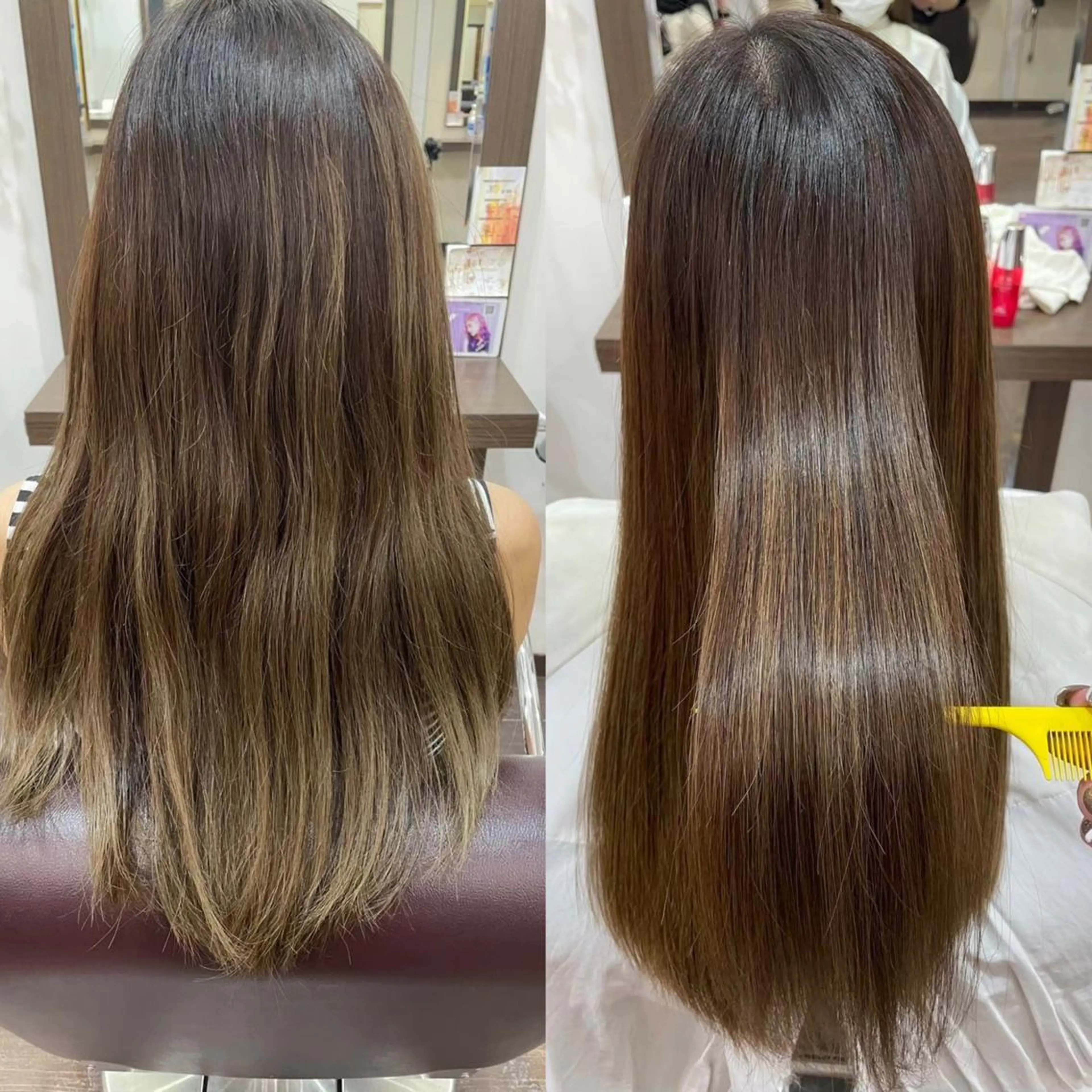 ロング カラー ベージュカラー 黒髪 ブリーチ ブルーカラー ブルーブラック ニュアンスネイル パーマ/コトミ🐸のヘアスタイル