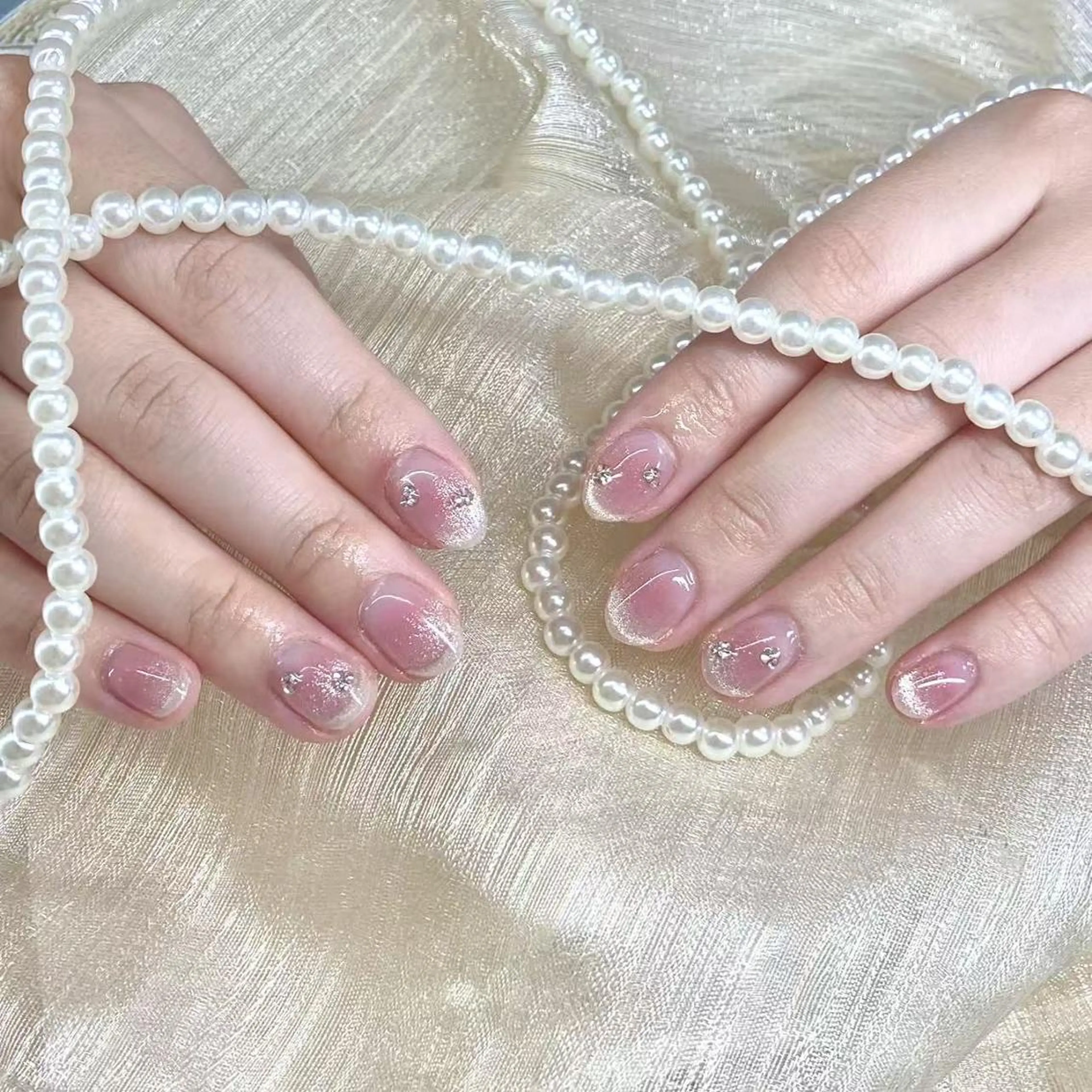 「期间限定」【✨ハンド・チップ長さだし✨】💖チークマグネット💖ジェルオフ付きの写真