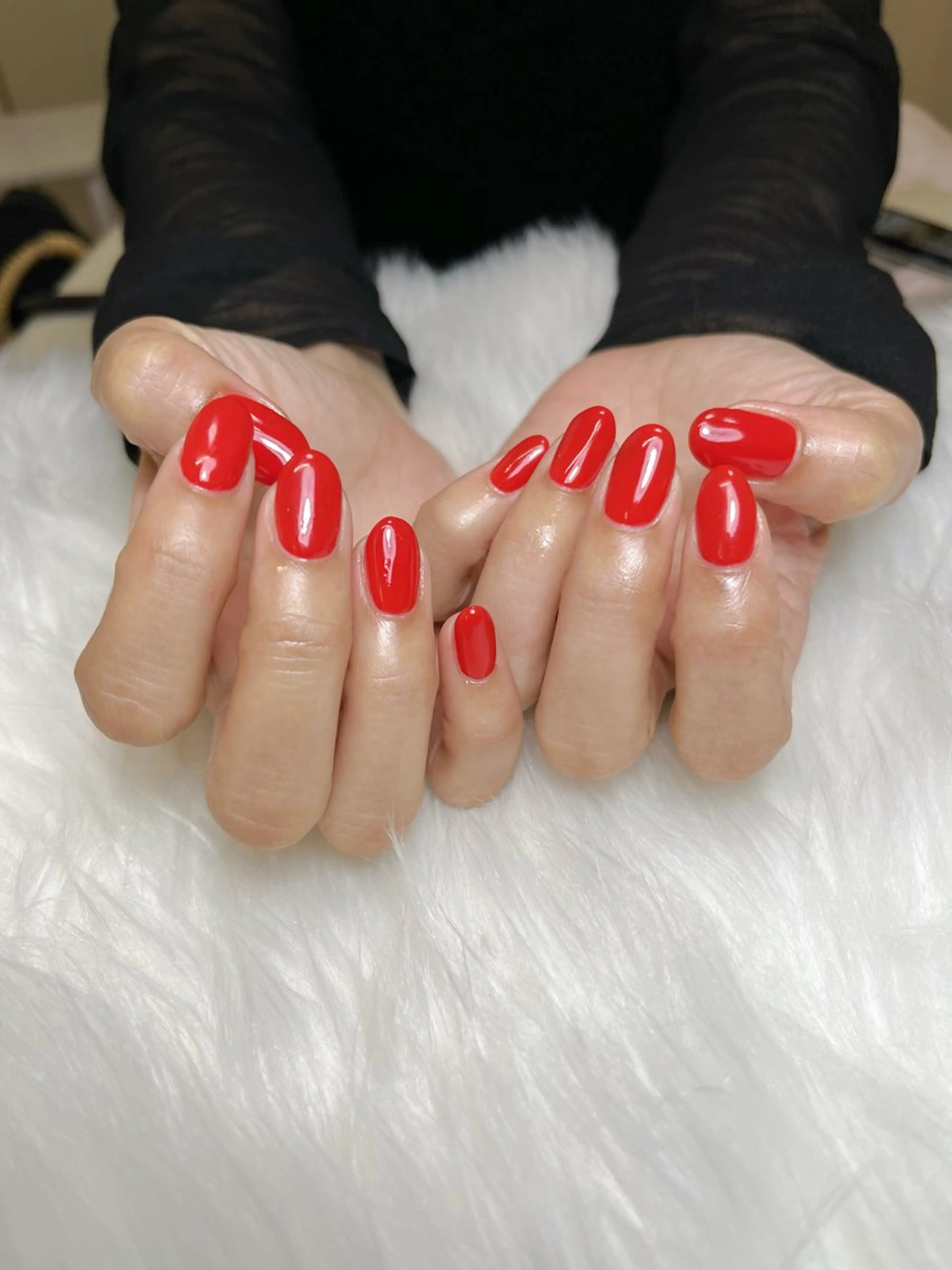 ネイル 赤色 ハンドネイル nail salon epeのネイルデザイン