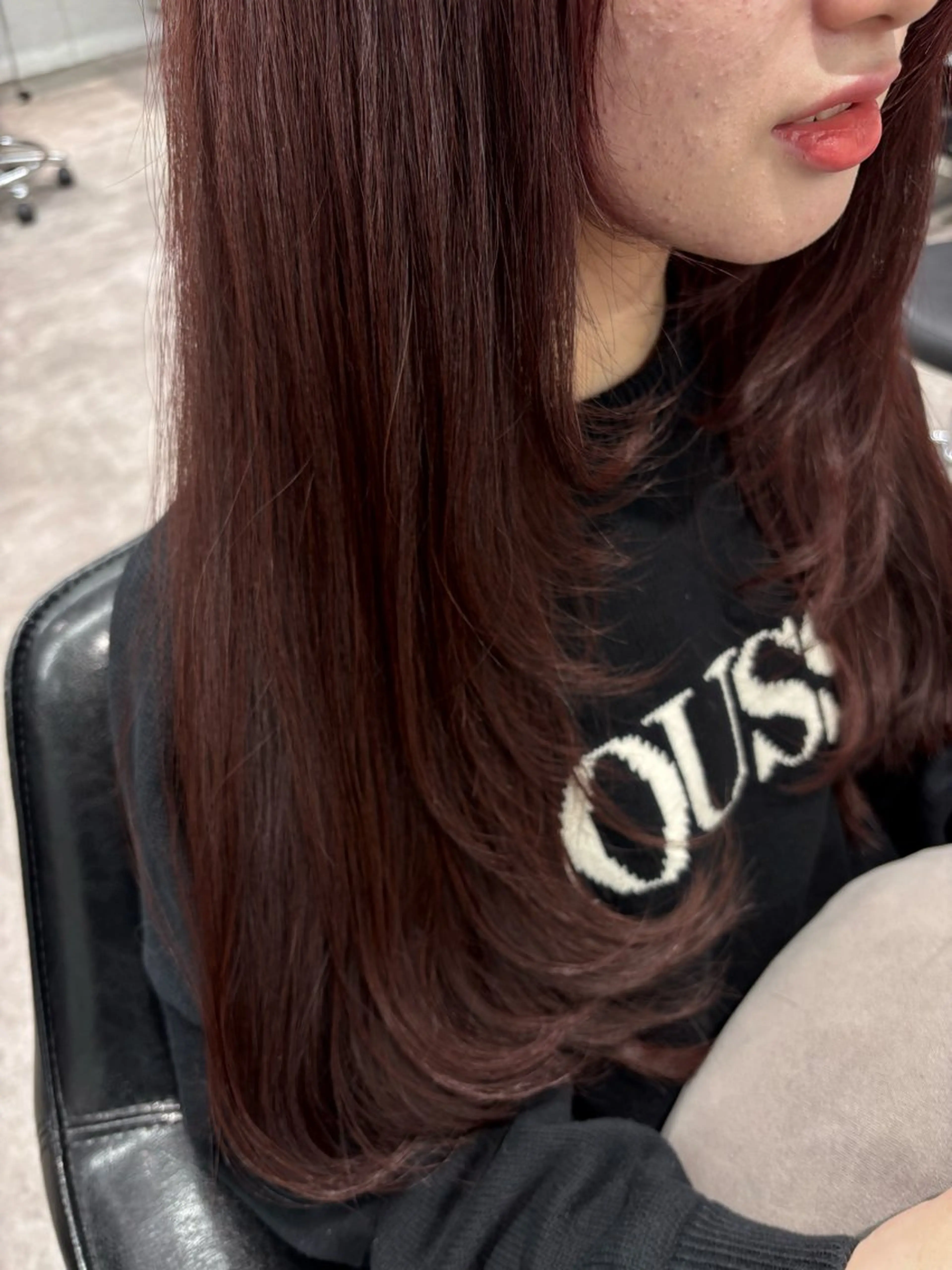 ロング 顔まわりレイヤー レイヤーカット ボブ/透明感カラー/ 髪質改善/🌙/ルナのヘアスタイル