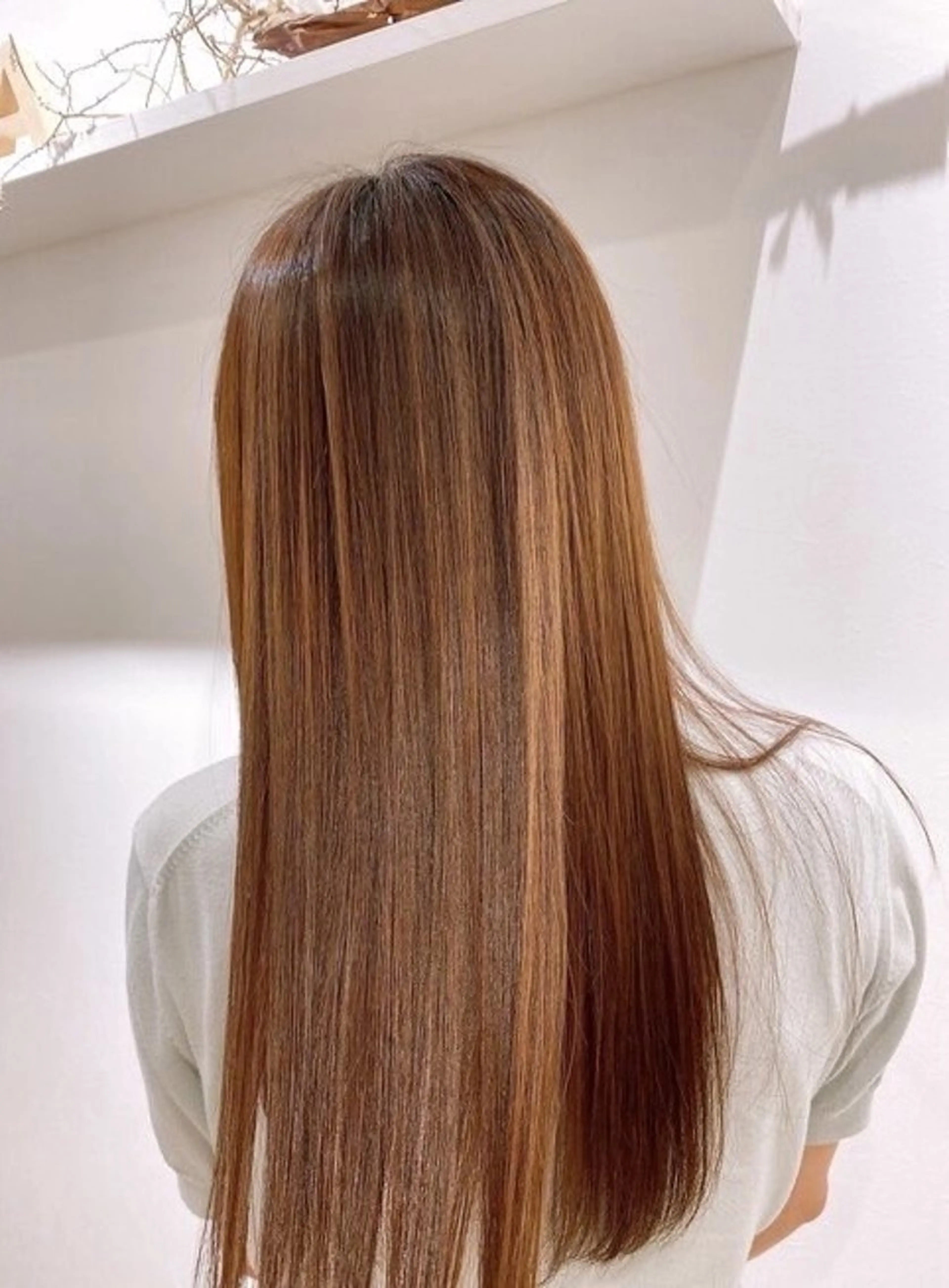 カラー ロング ブラウンカラー オレンジ オレンジブラウン 大人女性の救世主💫 溝の口/岡部彩夏のヘアスタイル