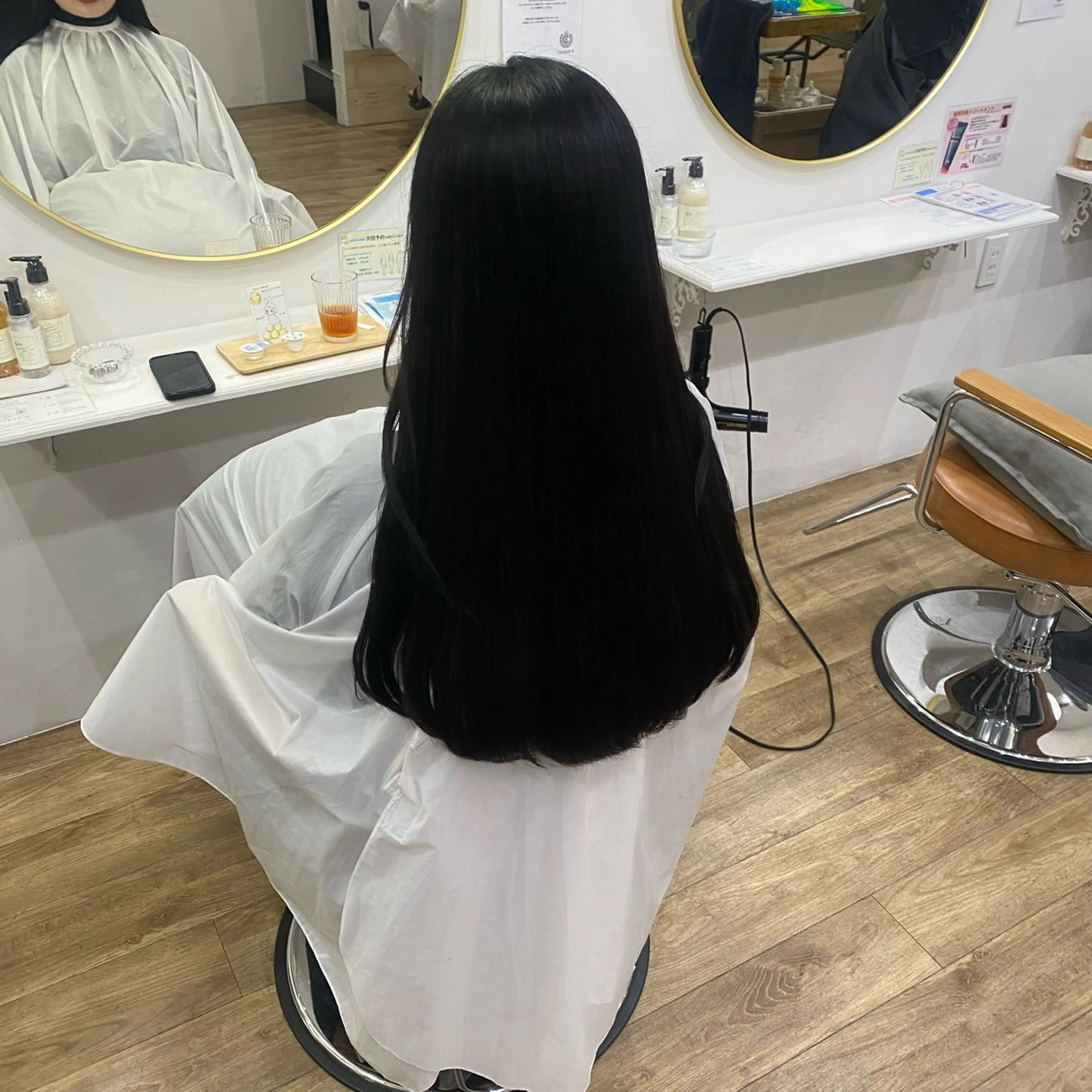 ロング 酸性ストレート カット 縮毛矯正 トリートメント あおい 🍒暖色カラーのヘアスタイル