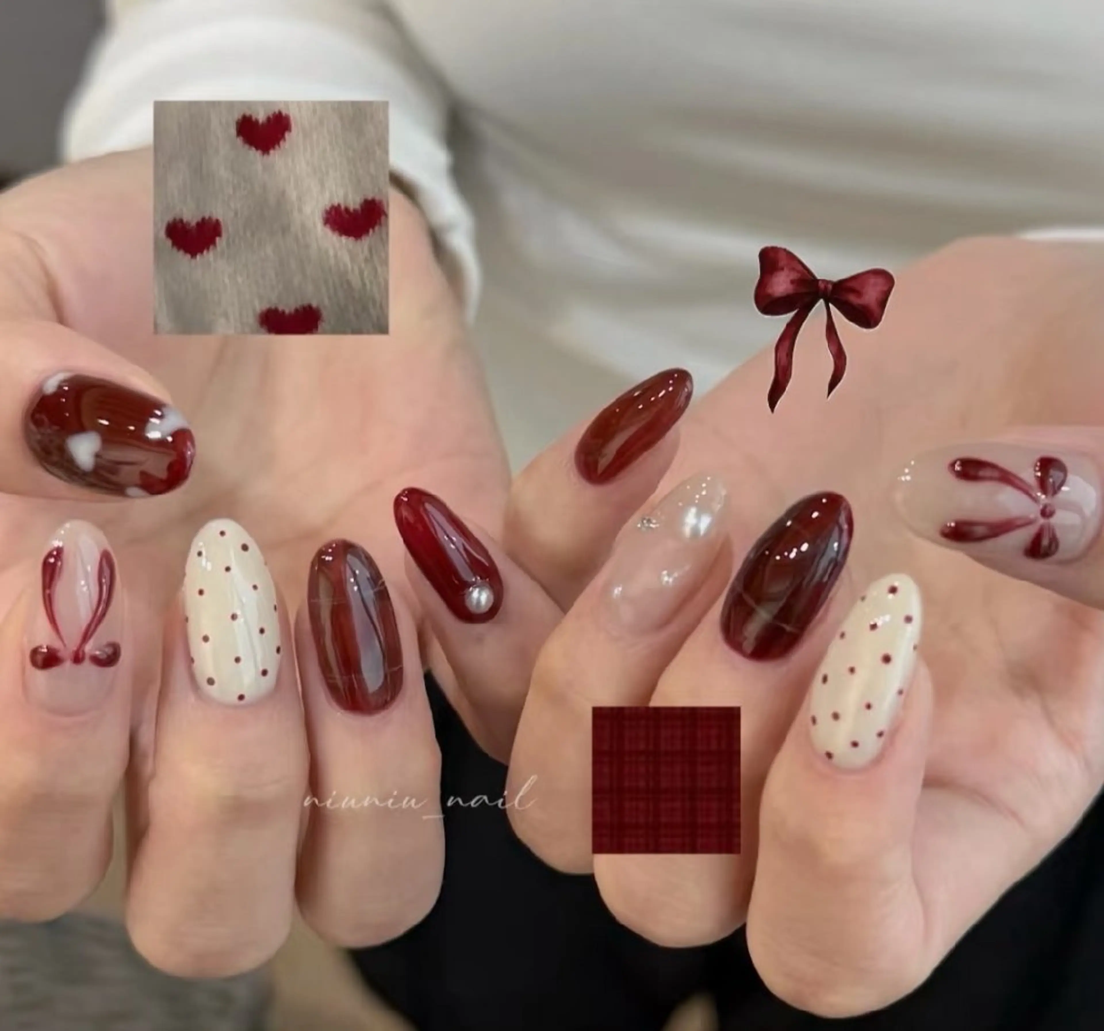 ネイル チークネイル フレンチネイル ジェルネイル ガーリー キラキラネイル ハンドネイル UM Nail Salonのネイルデザイン