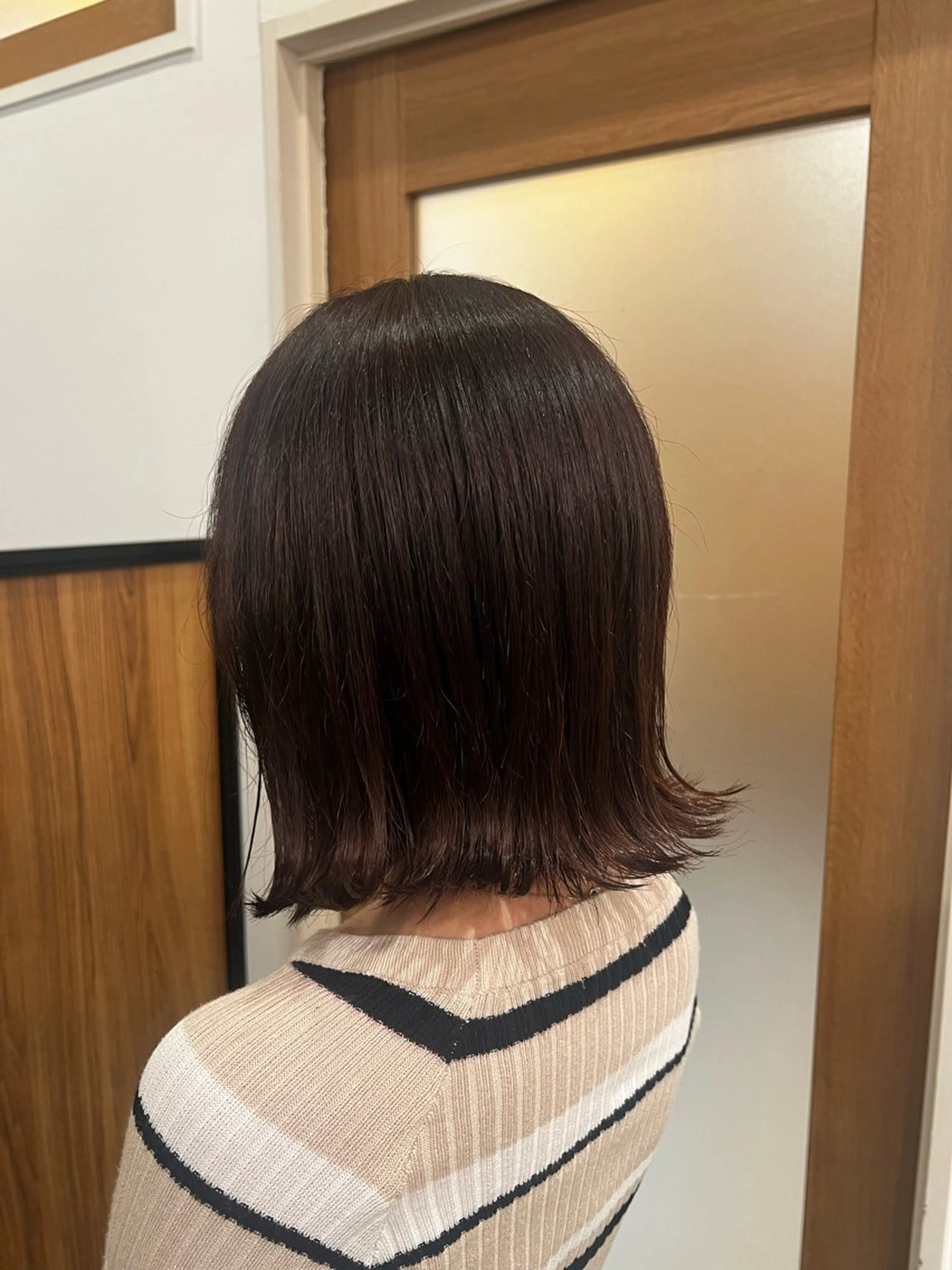 セミロング カラー トーンアップ🦢 ユメのヘアスタイル