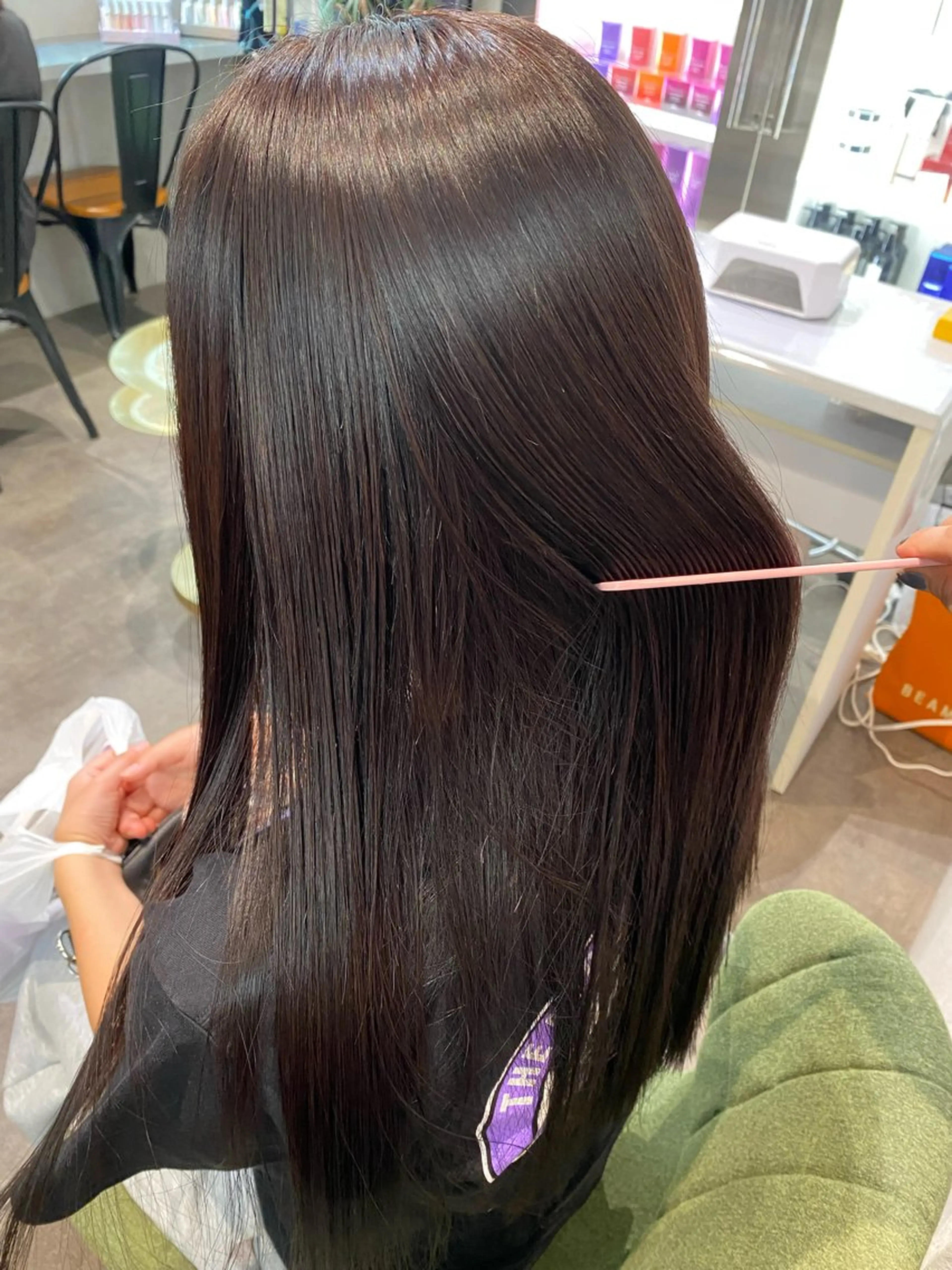 ロング ヘアカラー ハイトーン💖 ネイル💅まりなのヘアスタイル
