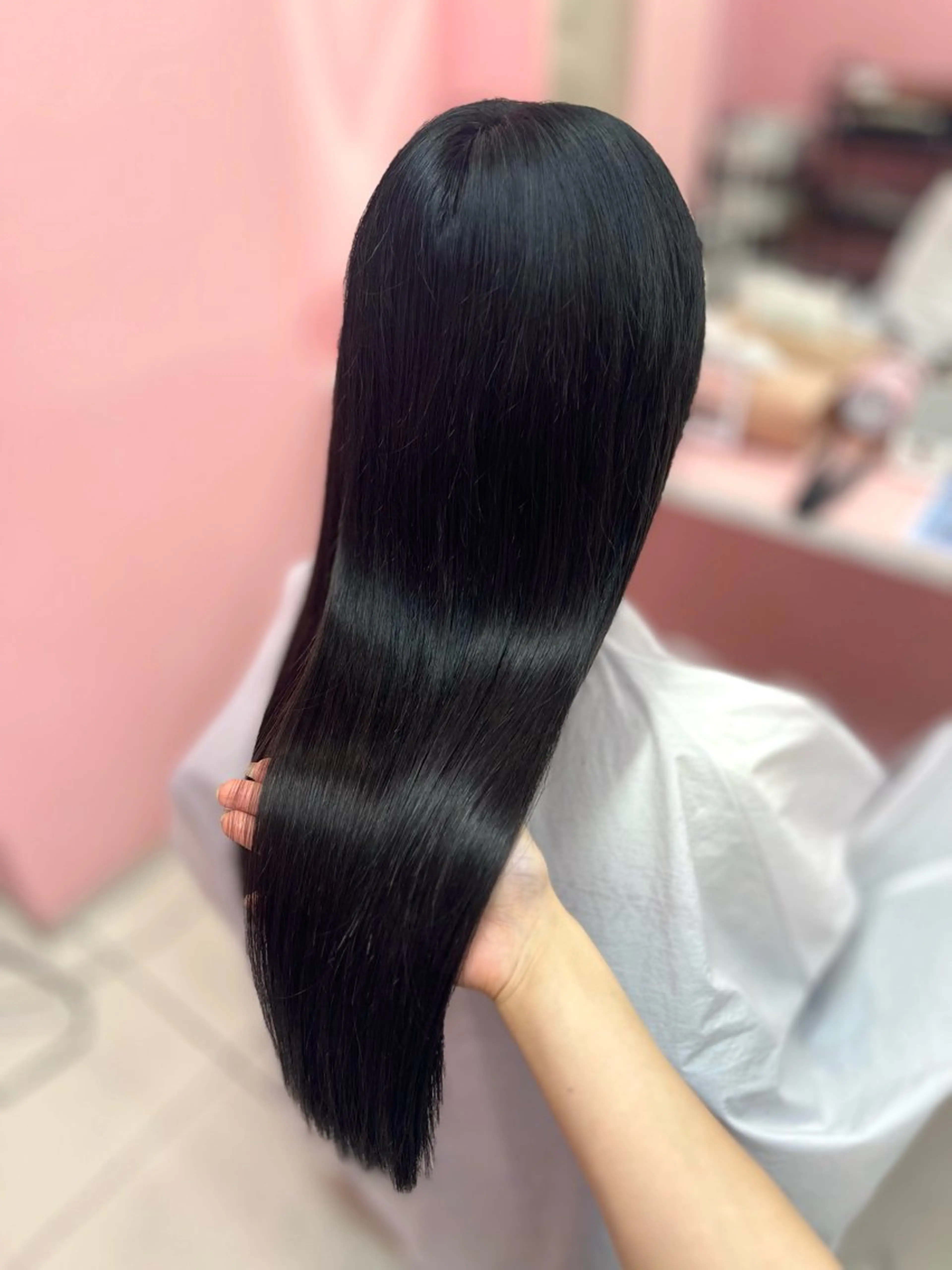 ロング シールエクステ くびれヘア エクステ ヨシンモリ 韓国風ヘア ヘアカラー エクステ シーズン エクステ/大阪梅田駅のヘアスタイル