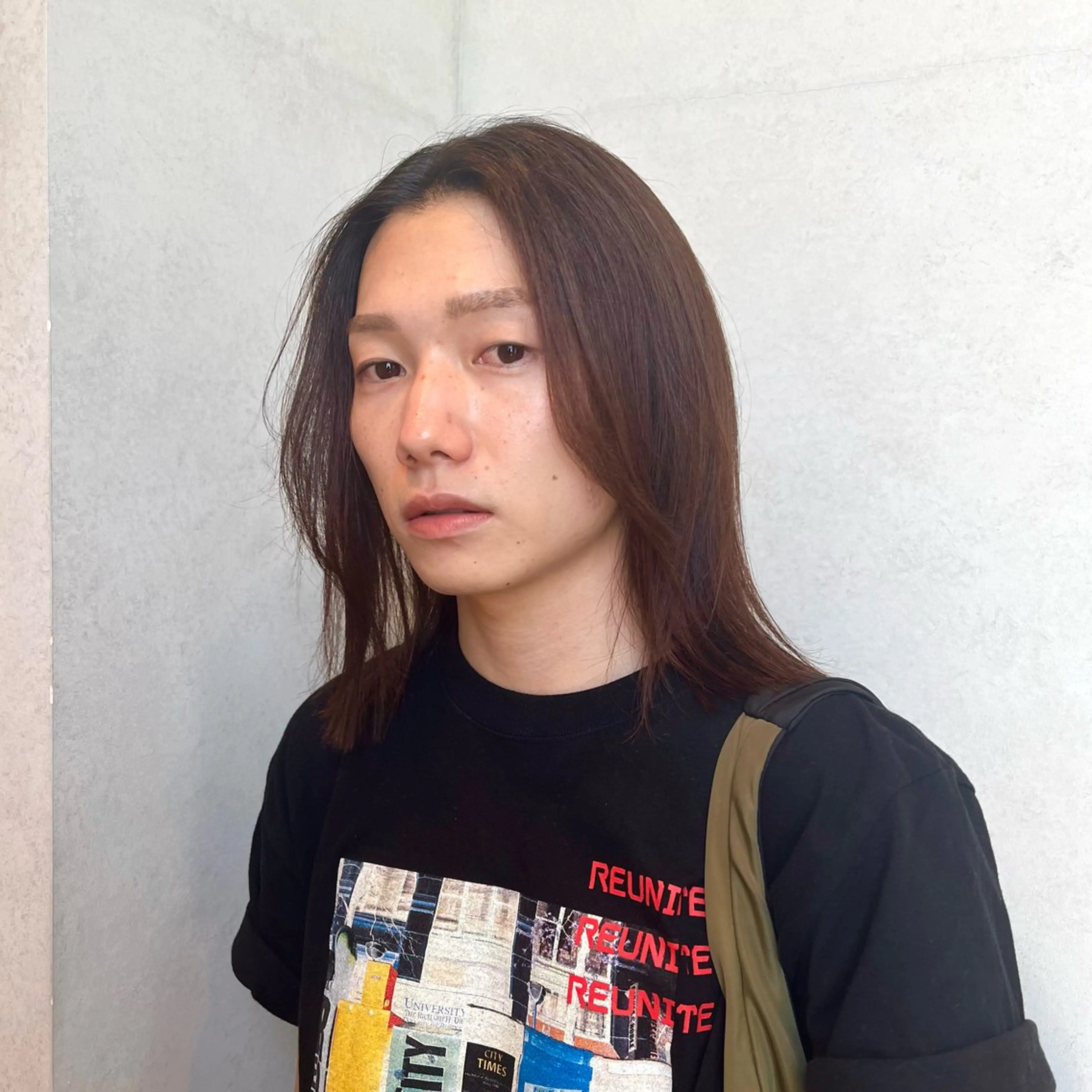 ロング パーマ メンズ ロングレイヤー メンズパーマ レイヤーカット ロング ストレートパーマ CANAAN hair salon 表参道店所属・メンズロング／パーマ 村松蒼真のヘアスタイル