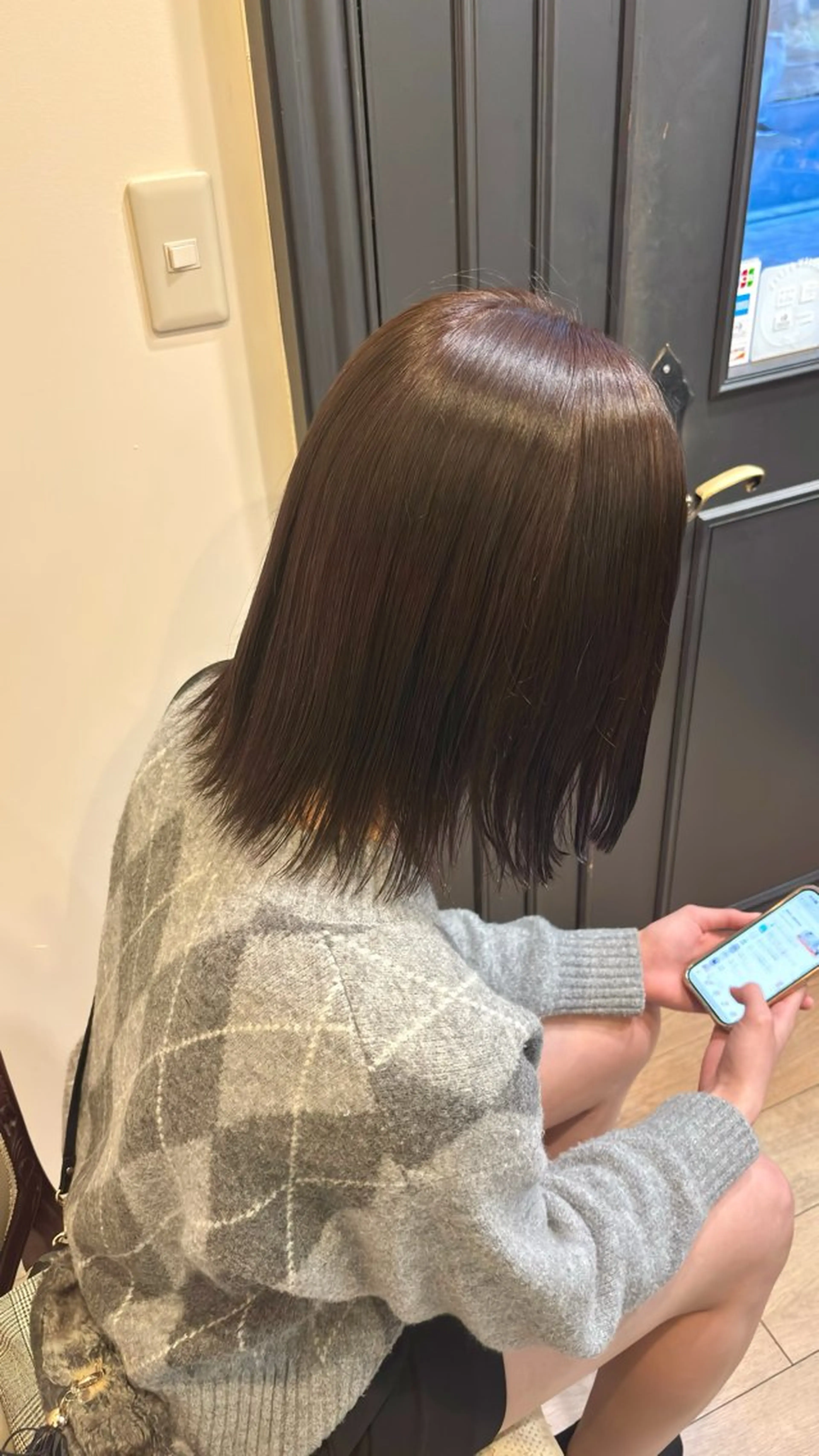 ミディアム カラー ブラウンカラー 透明感カラー ラベンダーカラー ラベンダーブラウン ヘアカラー トリートメント Fukuma Karinのヘアスタイル
