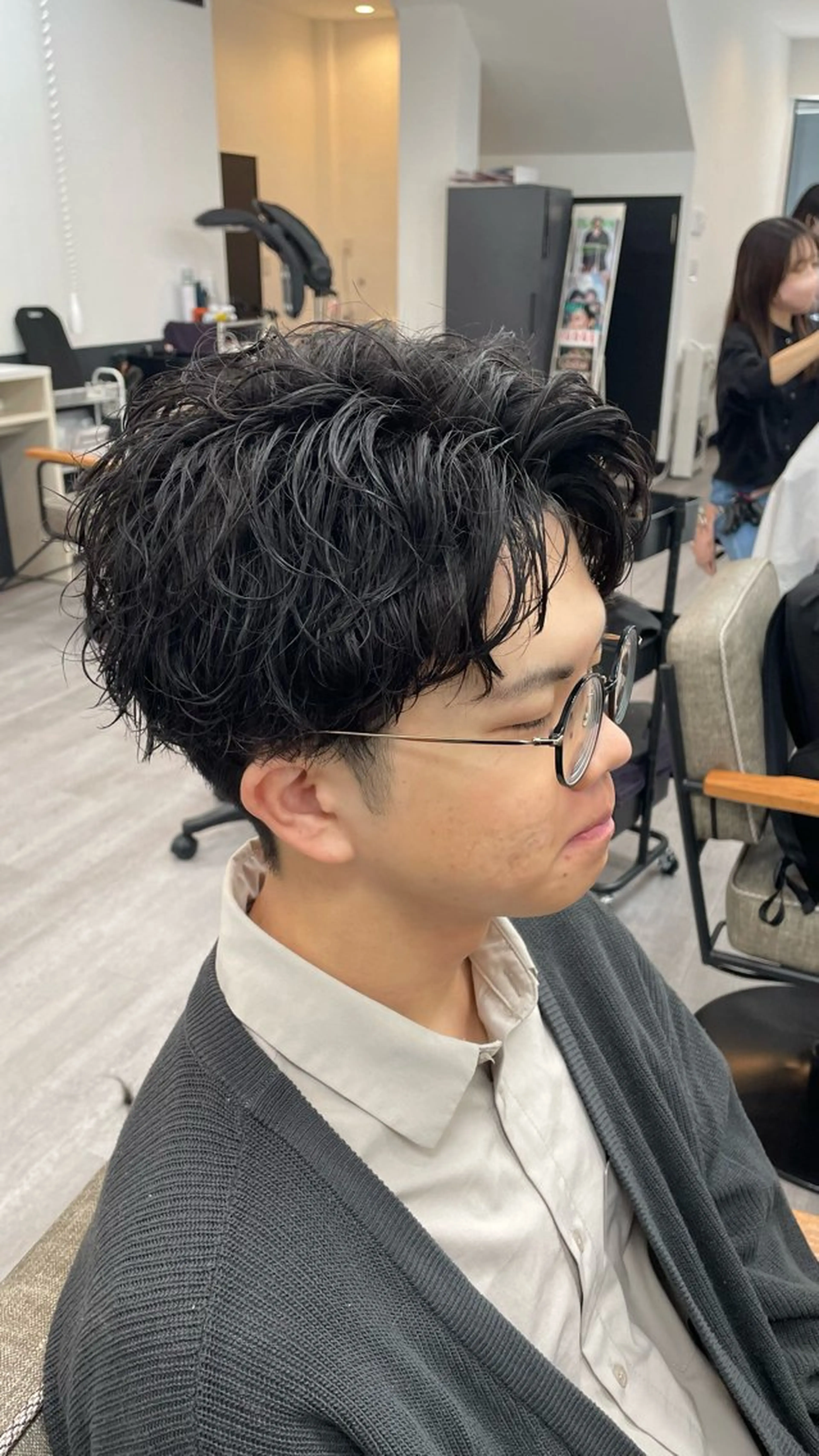 ショート パーマ メンズ カット パーマ 【髪質改善サロン】 🌟だいち🌟のヘアスタイル