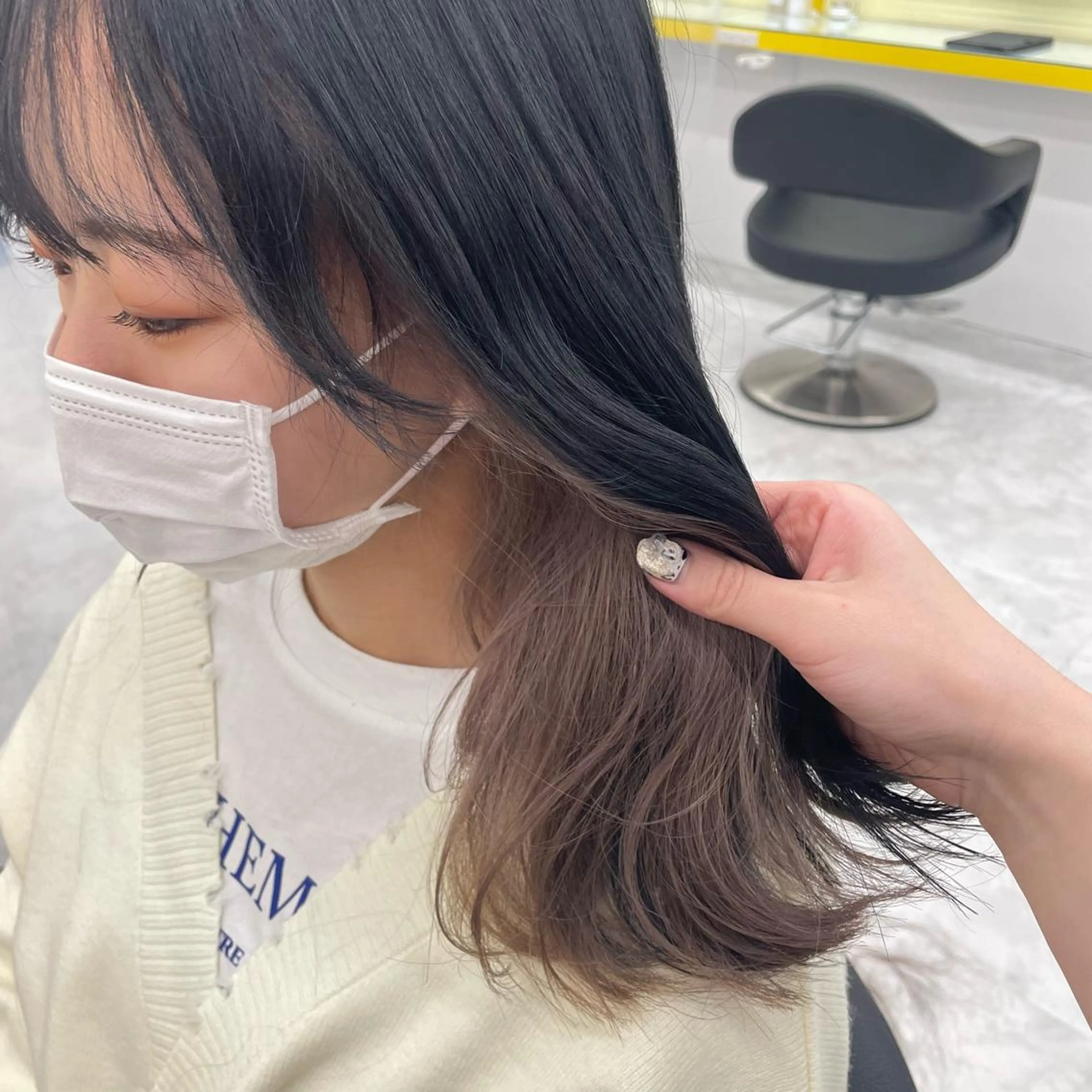 セミロング 🤍韓国トレンド ヘア🤍miku🤍のヘアスタイル