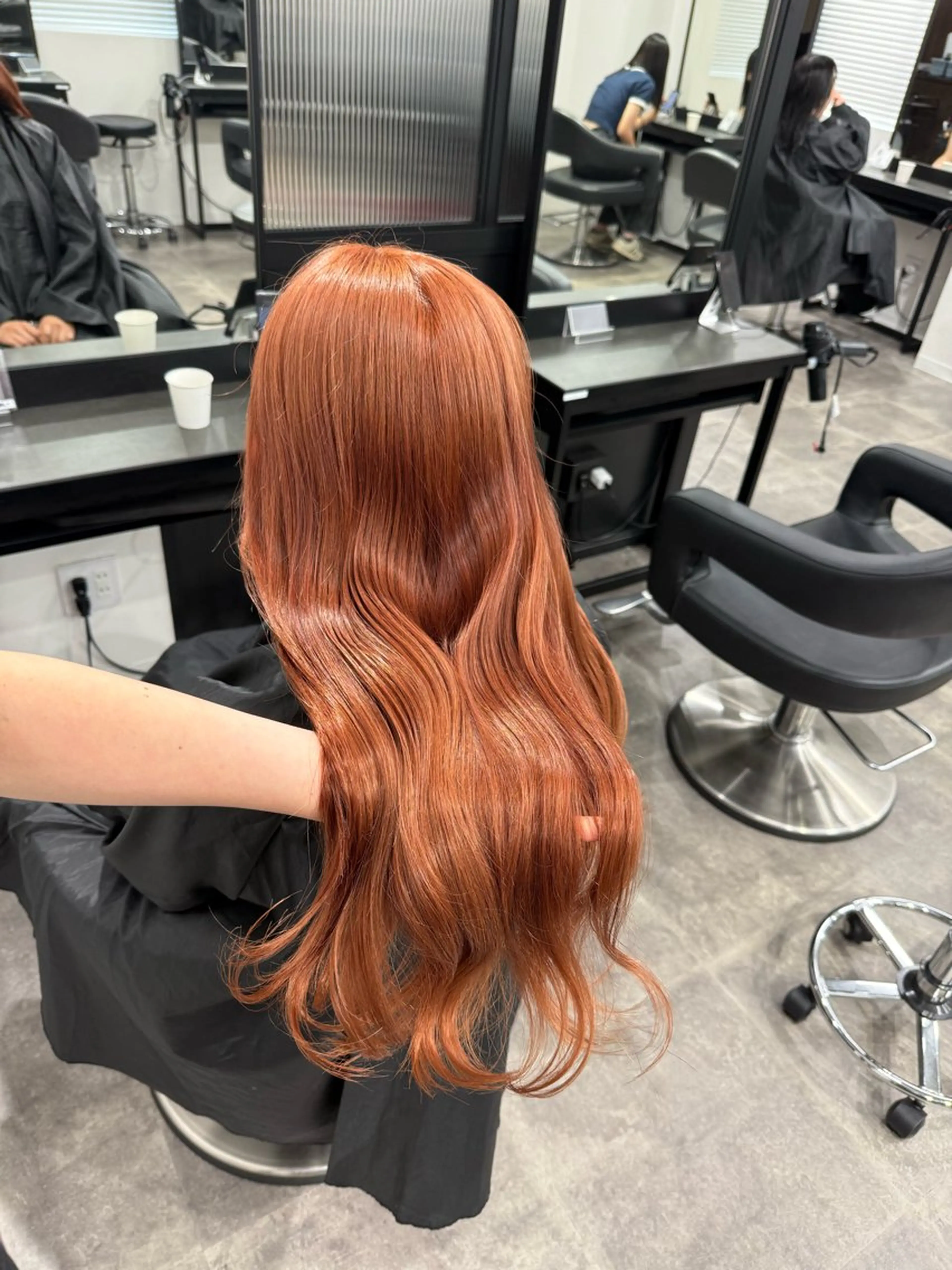 ロング カラー ヘアアレンジ ヘアカラー トリートメント ヘッドスパ 💗暖色特化ピンク/ 赤髪💗HARUNAのヘアスタイル
