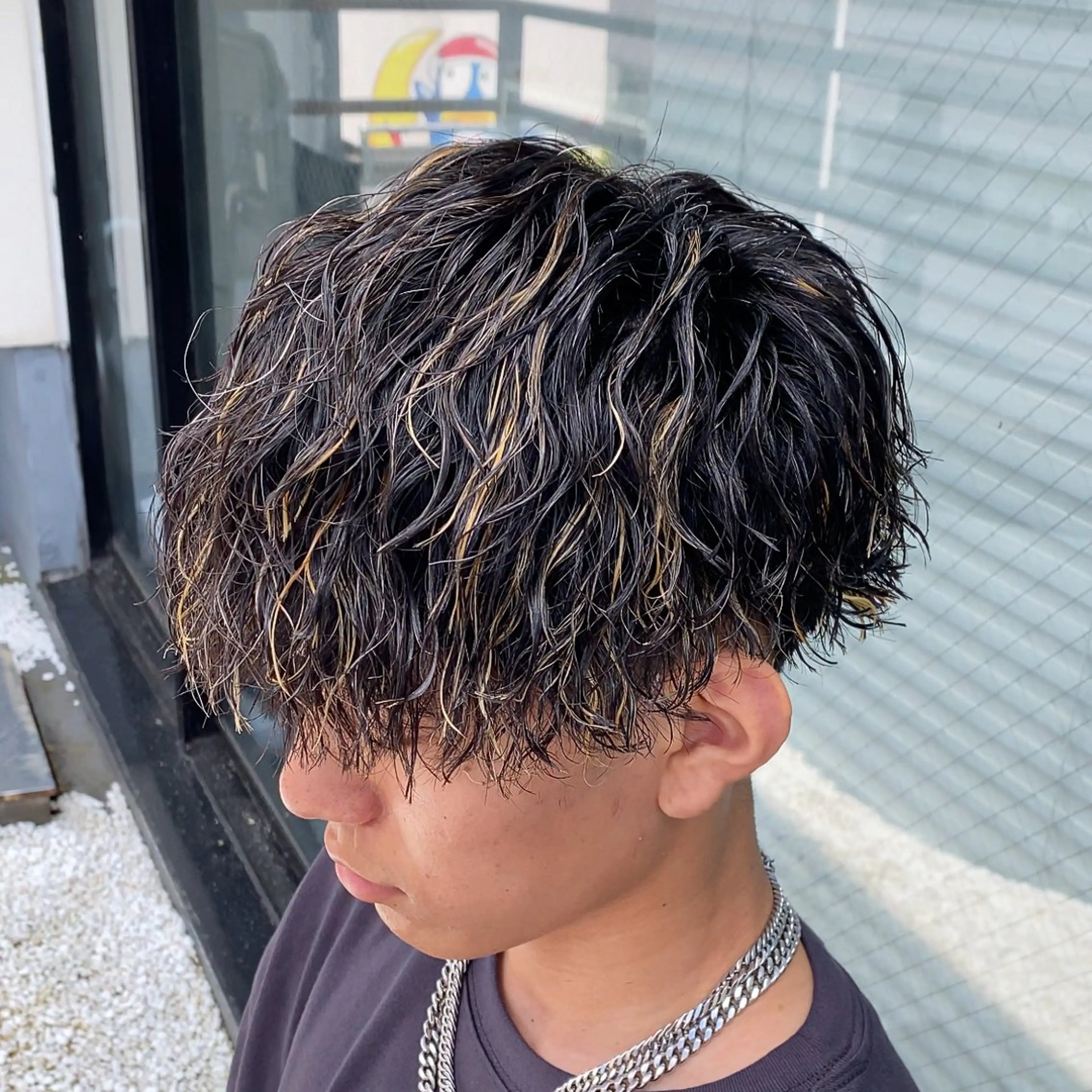ショート パーマ メンズ カット パーマ メンズ特化LIBER 石川玲央のヘアスタイル