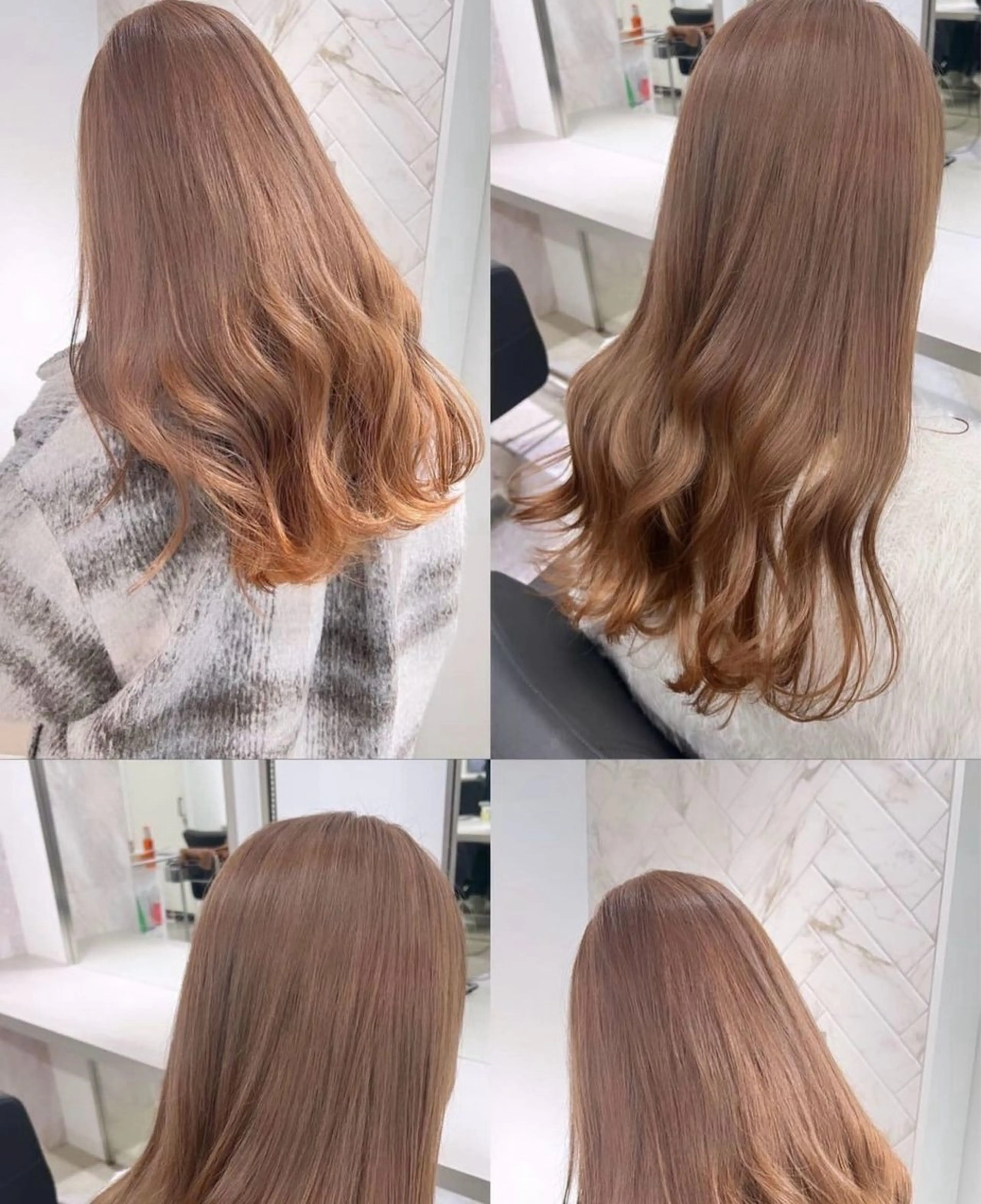 ロング カラー ヘアカラー トリートメント 艶ハイトーン‪‪🔆 ️️️安座間 希のヘアスタイル