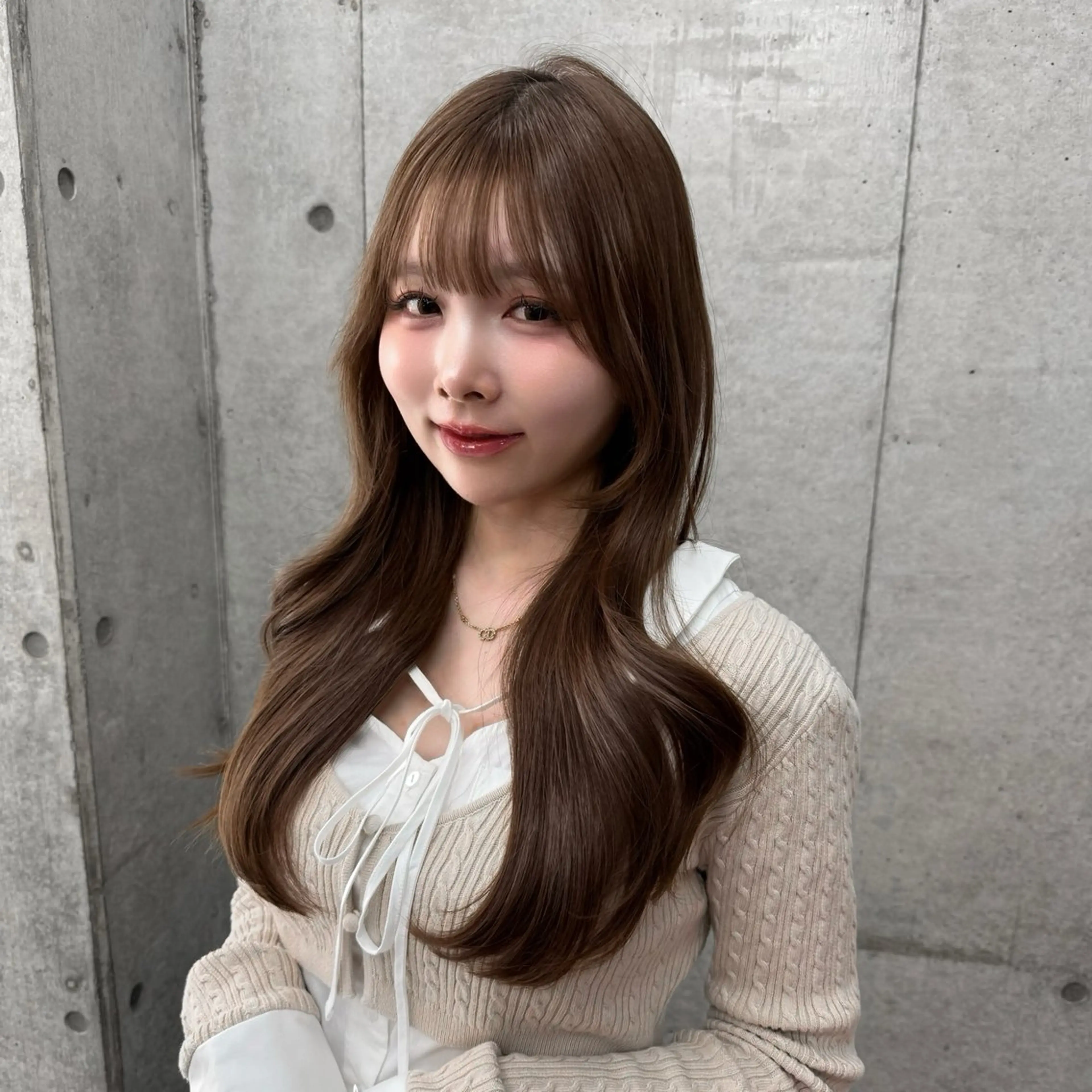 セミロング カラー 韓国くびれレイヤー 🩵廣戸楓のヘアスタイル