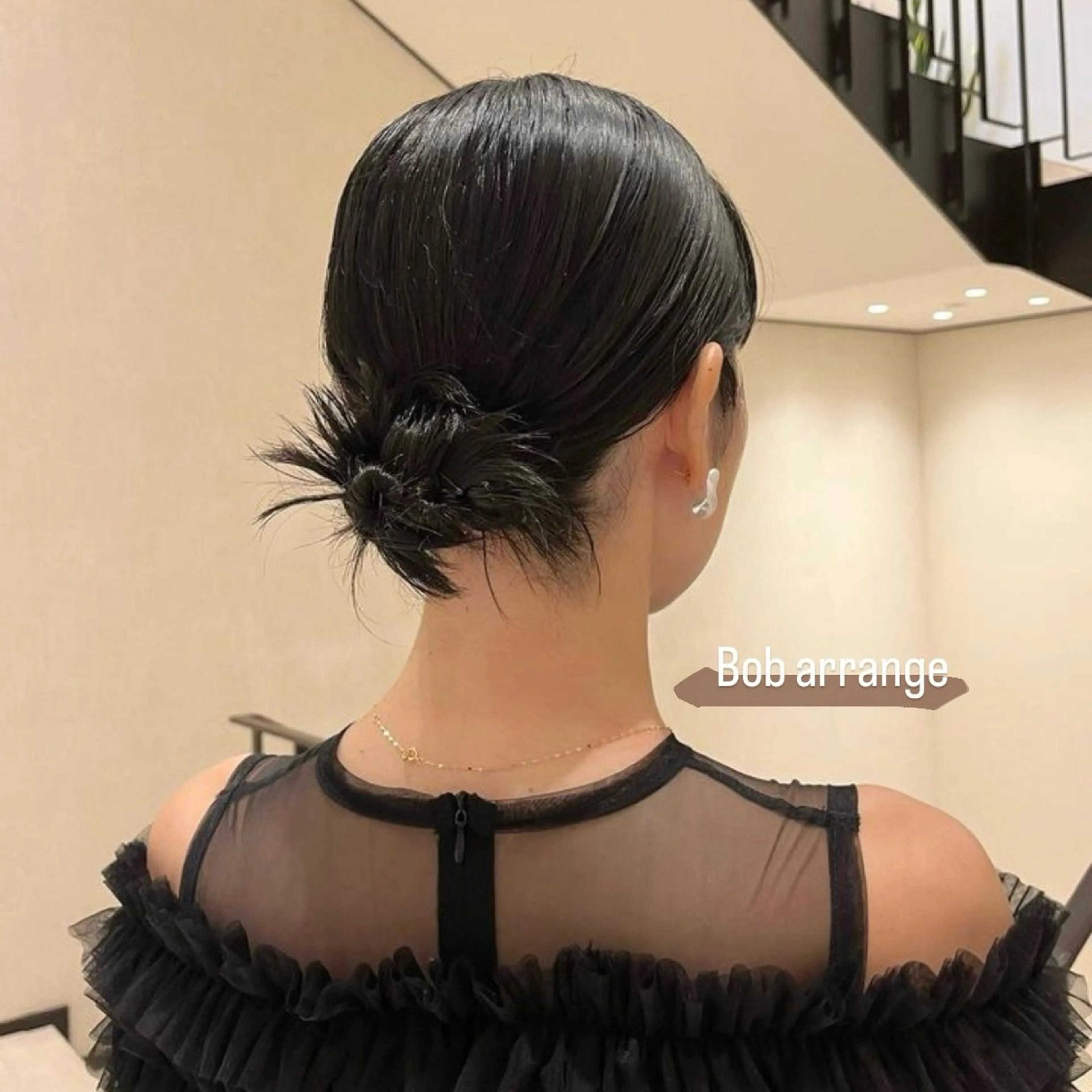 ミディアム ヘアアレンジ ヘアセット 透明感カラー/ アレンジ/篠崎渚彩のヘアスタイル