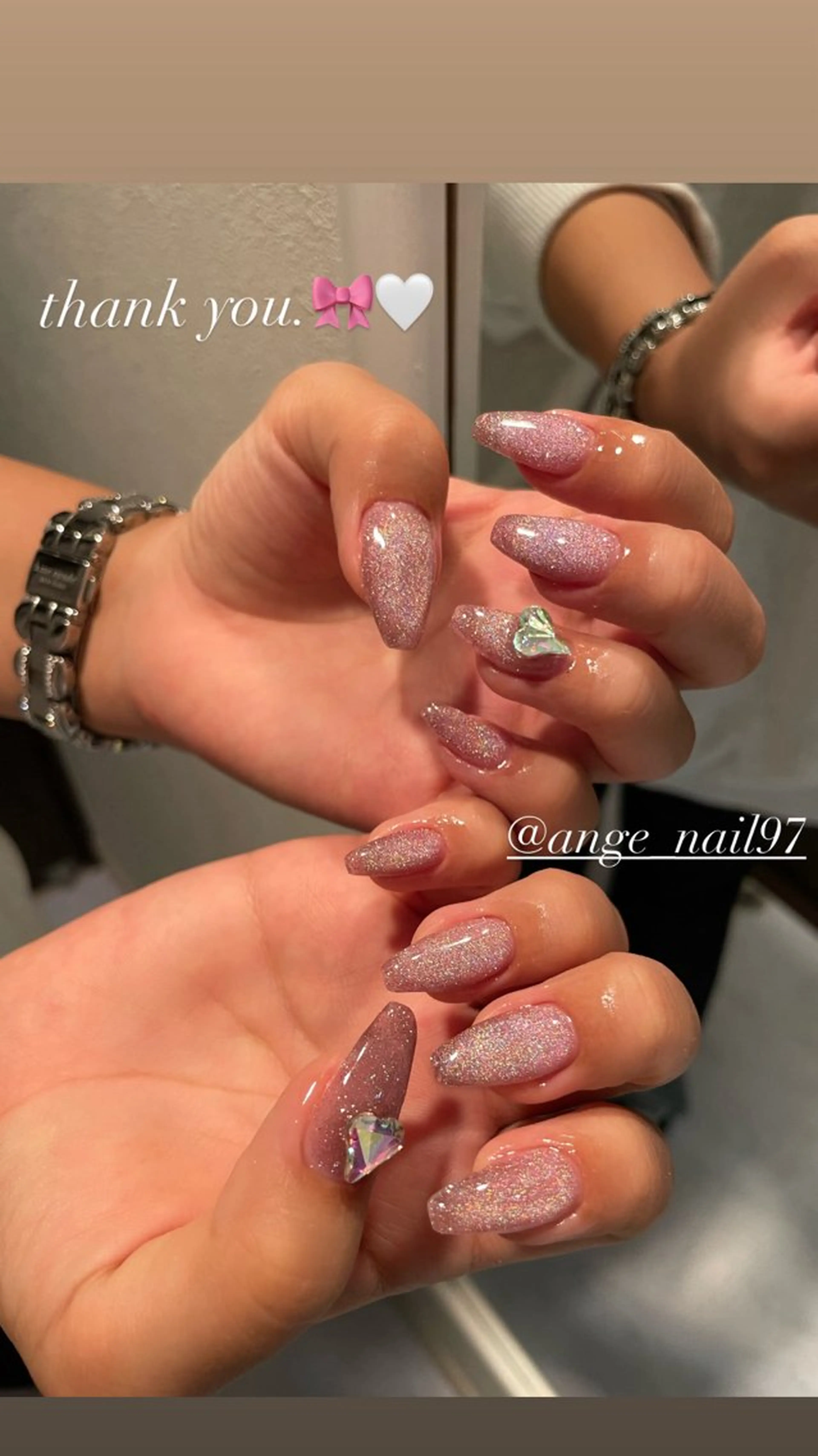 ネイル ハート マグネットネイル ミラーネイル ニュアンスネイル スカルプネイル ハンドネイル Nail salon 🎀Angeのネイルデザイン