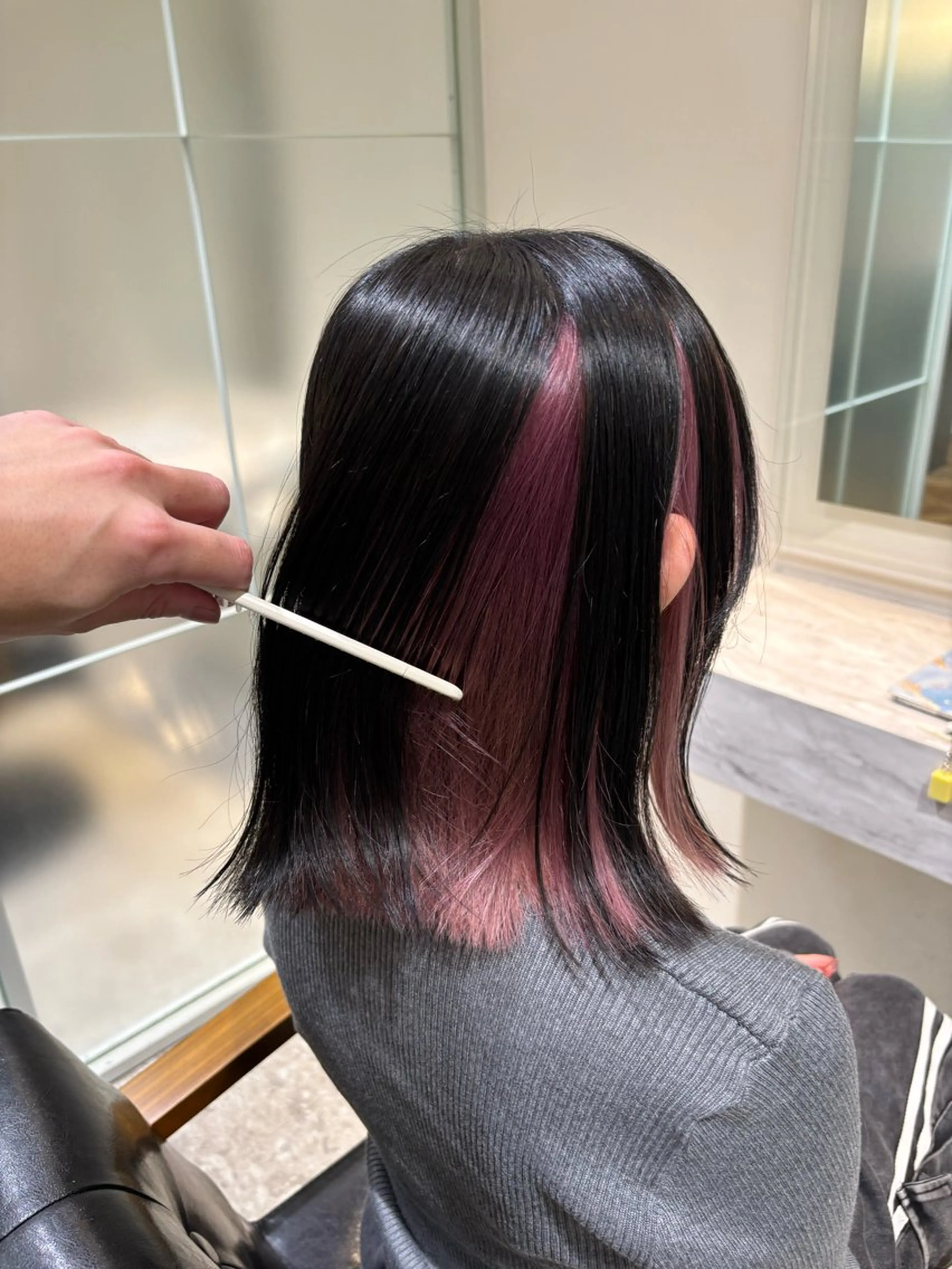 ミディアム カラー [渋谷ブリーチ] 玲弥のヘアスタイル