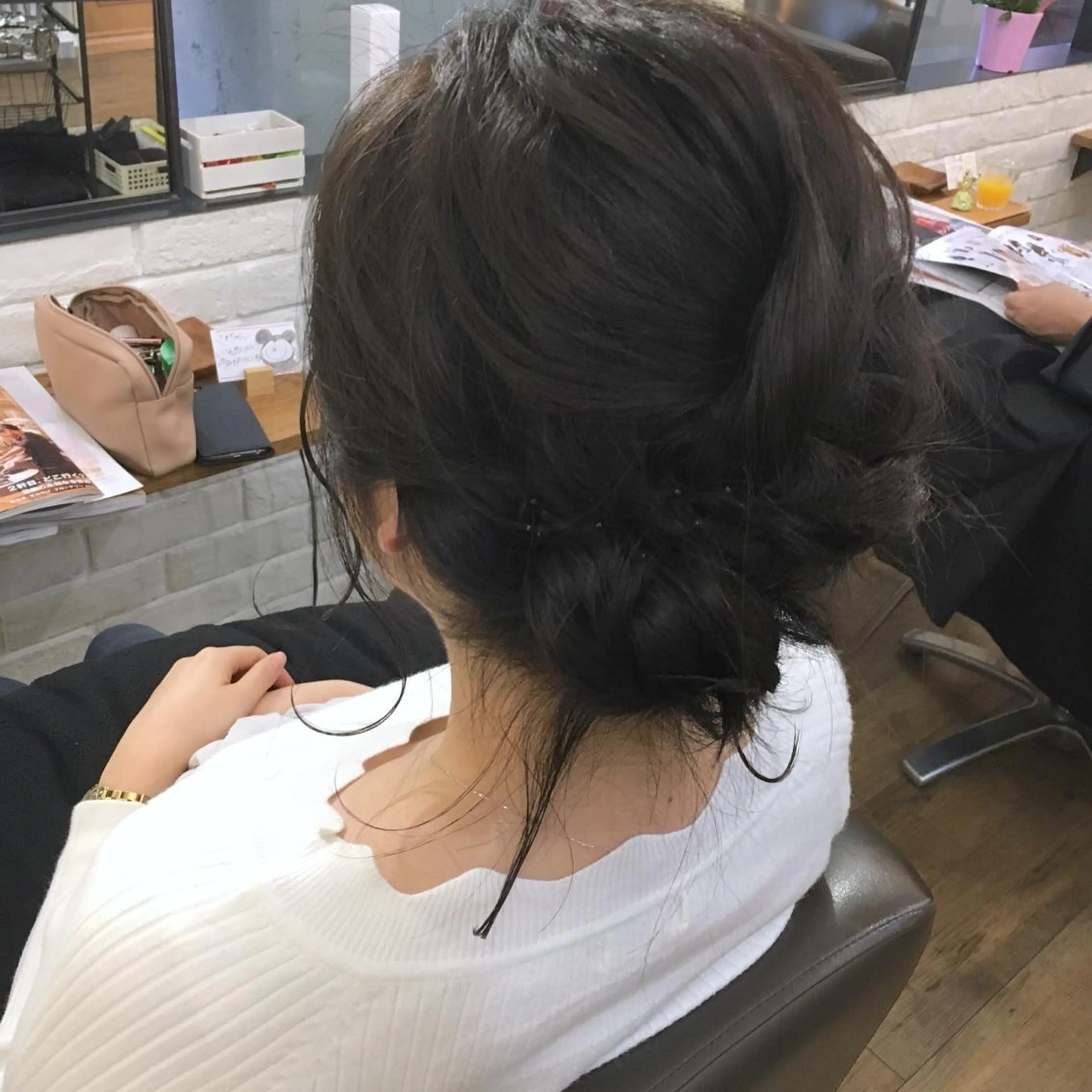 ミディアム カラー ヘアアレンジ 上川 美幸のヘアスタイル