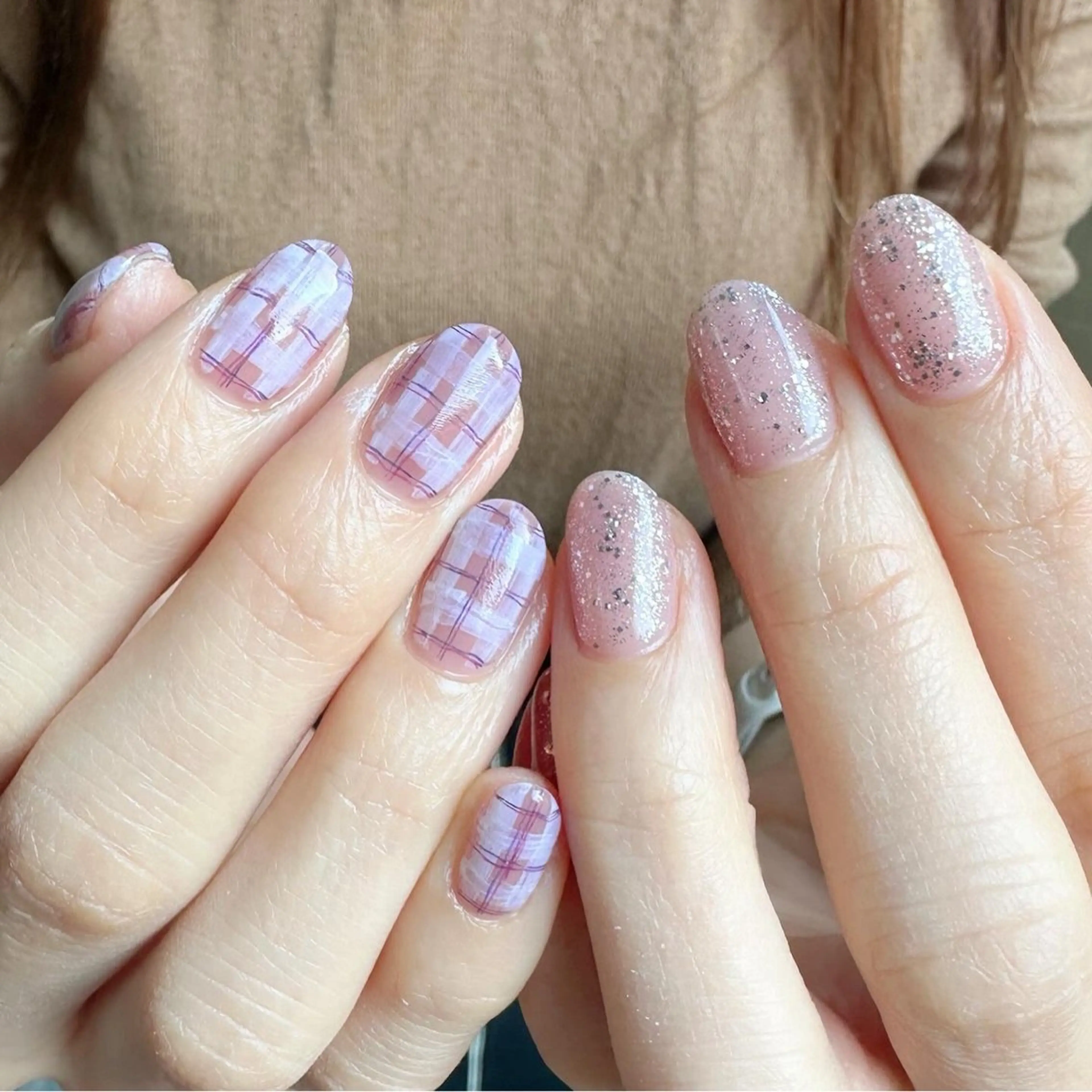 ネイル 氷ネイル・うるうるネイル 韓国ネイル ラメ(グリッター) おそろいネイル ニュアンスネイル 🪞KAPE NAIL 🪞のネイルデザイン