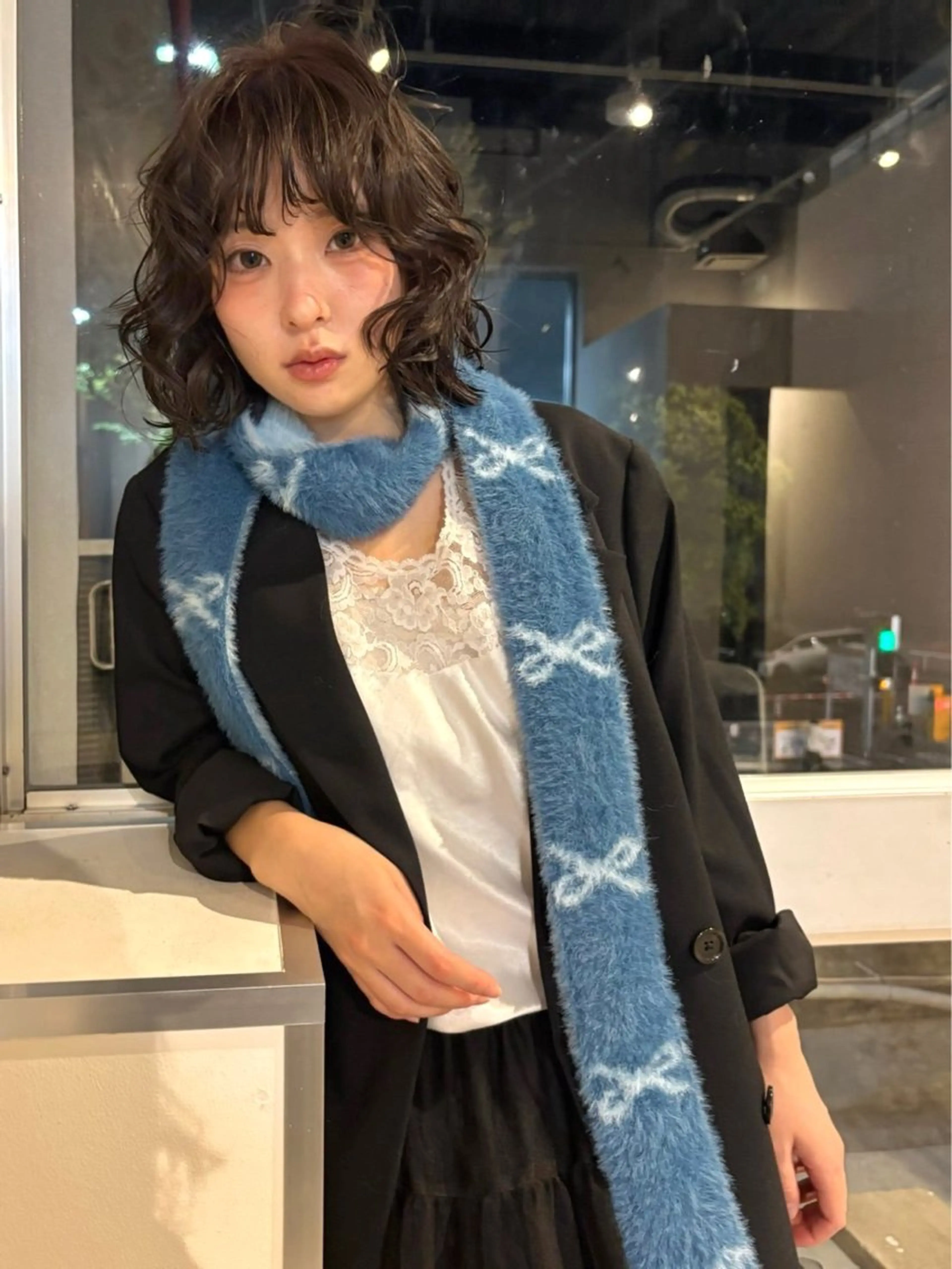 ミディアム カラー レイヤーカット カット ヘアカラー mizuki/ピンク ベージュ.レイヤーのヘアスタイル