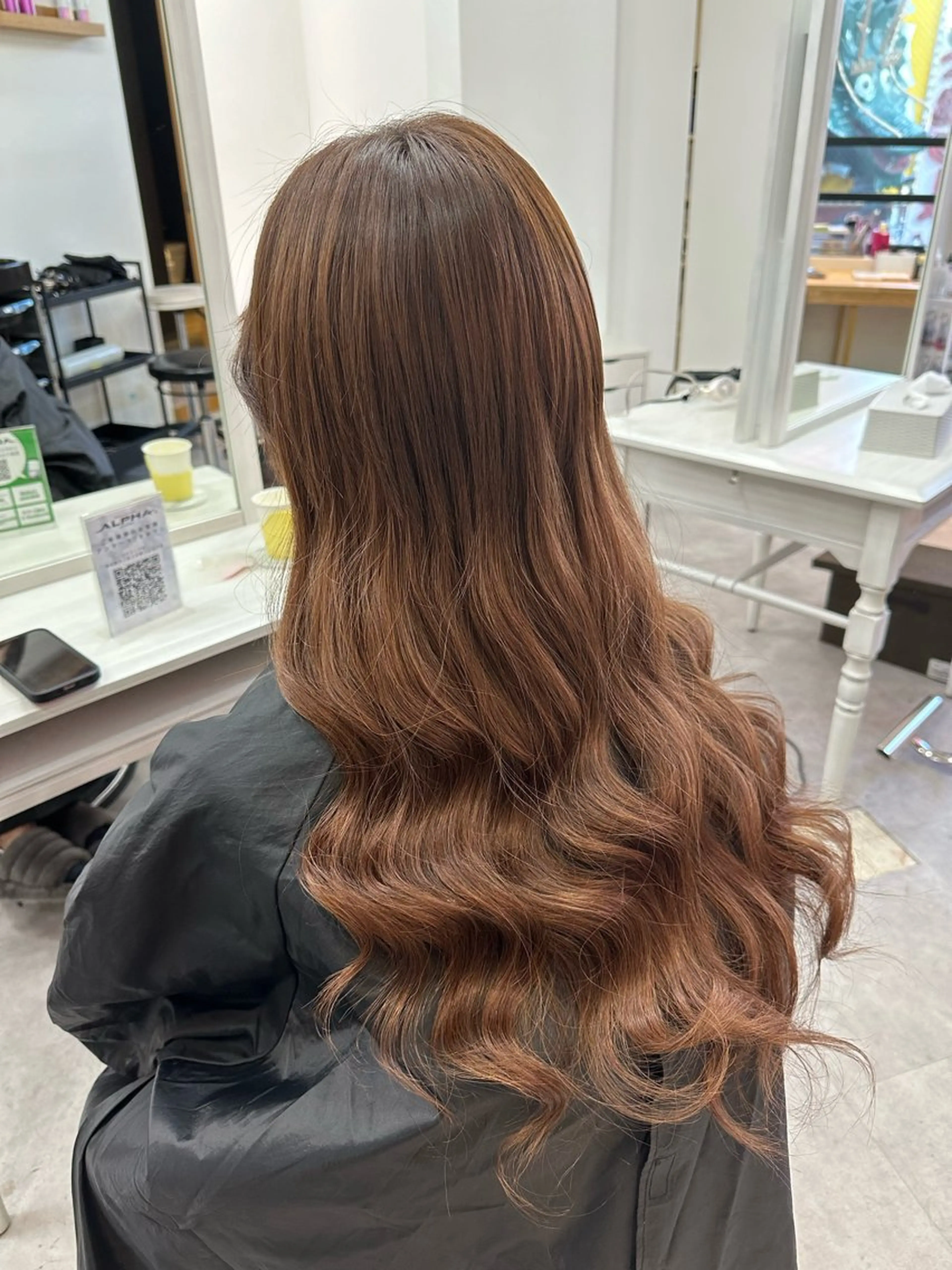 ロング カット エクステ 韓国ヘア×ハイトーン AYA💫のヘアスタイル