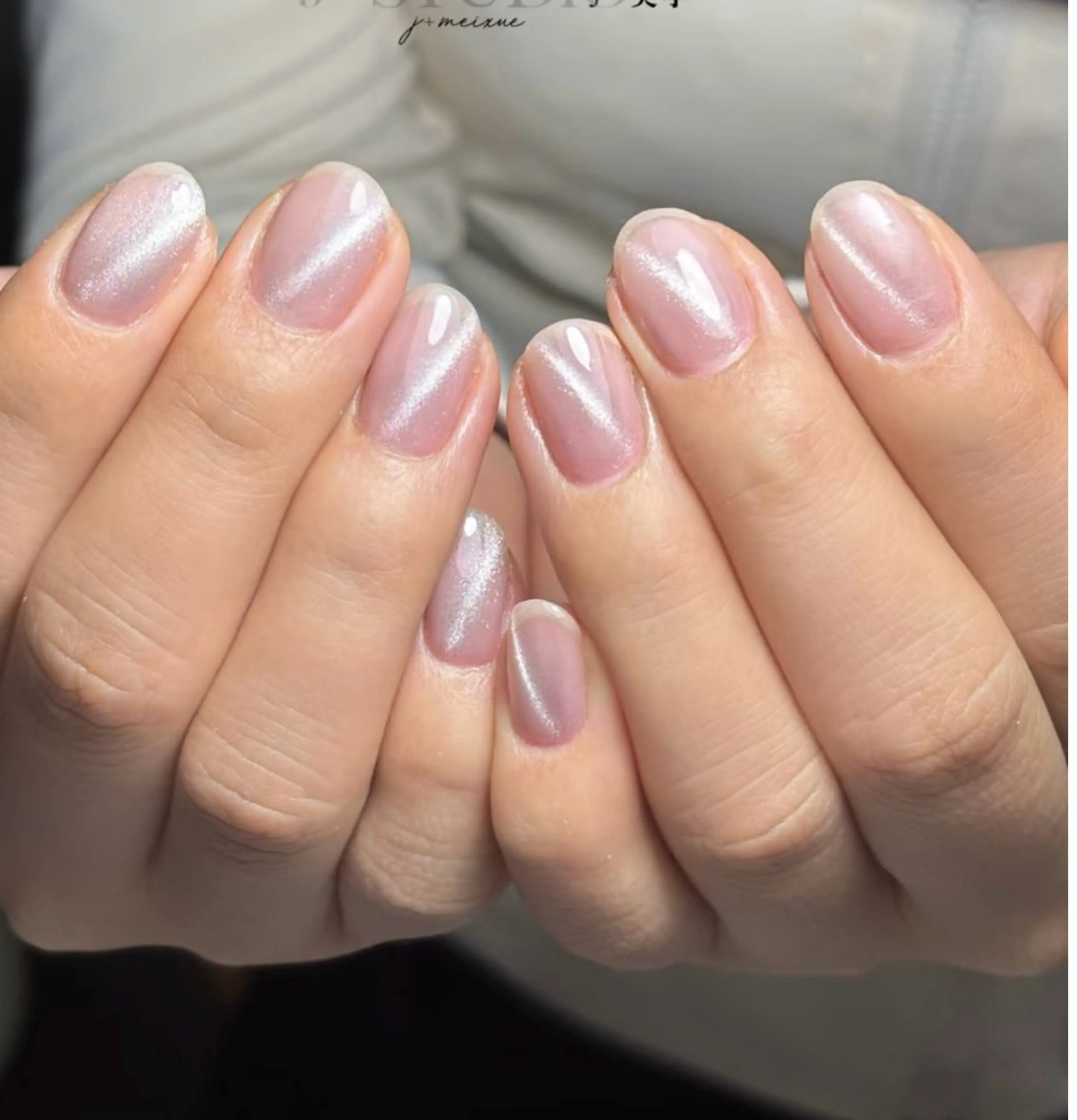 自爪💗ちゅるきら*⁂マグネットネイル¥4500の写真