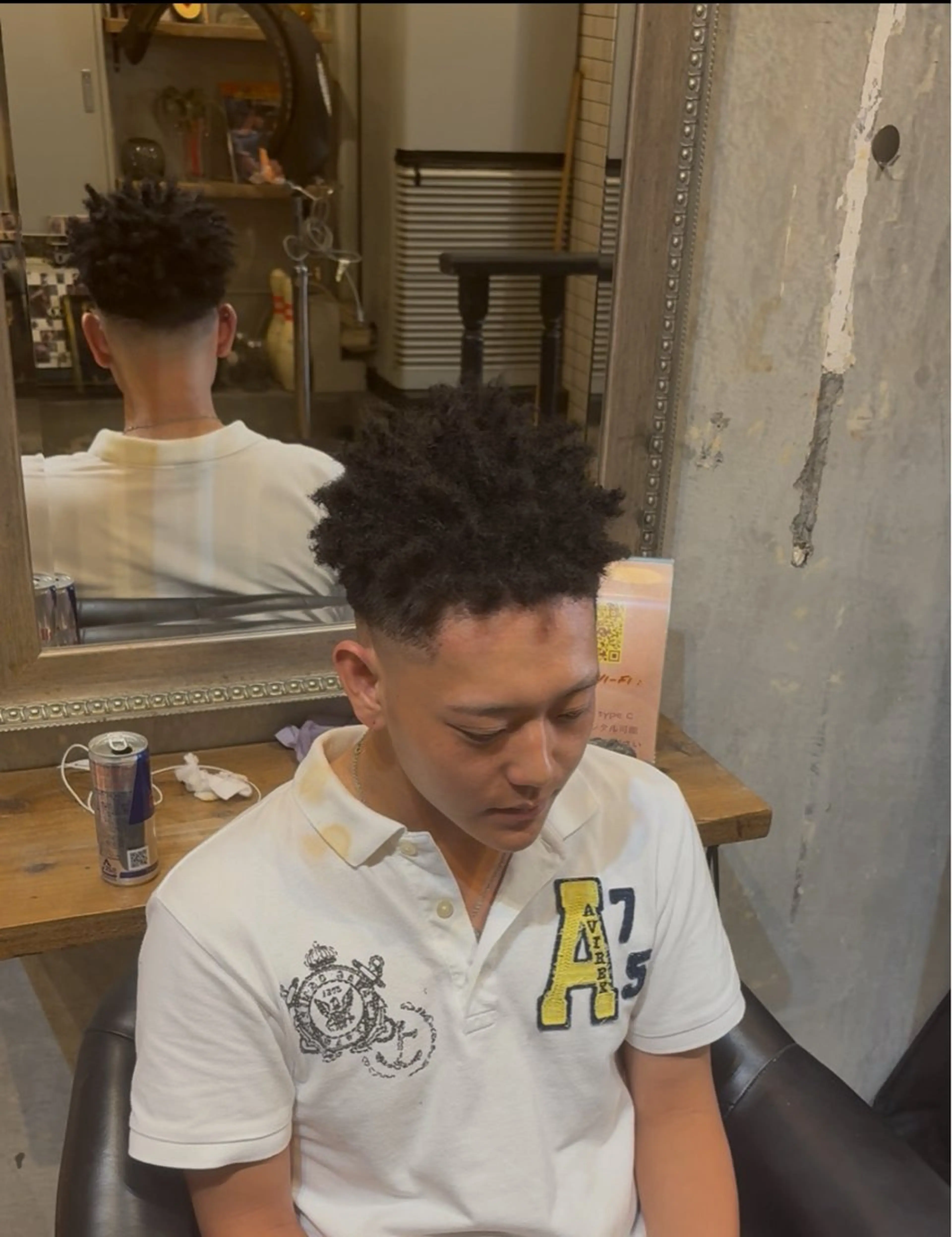 針金パーマの写真