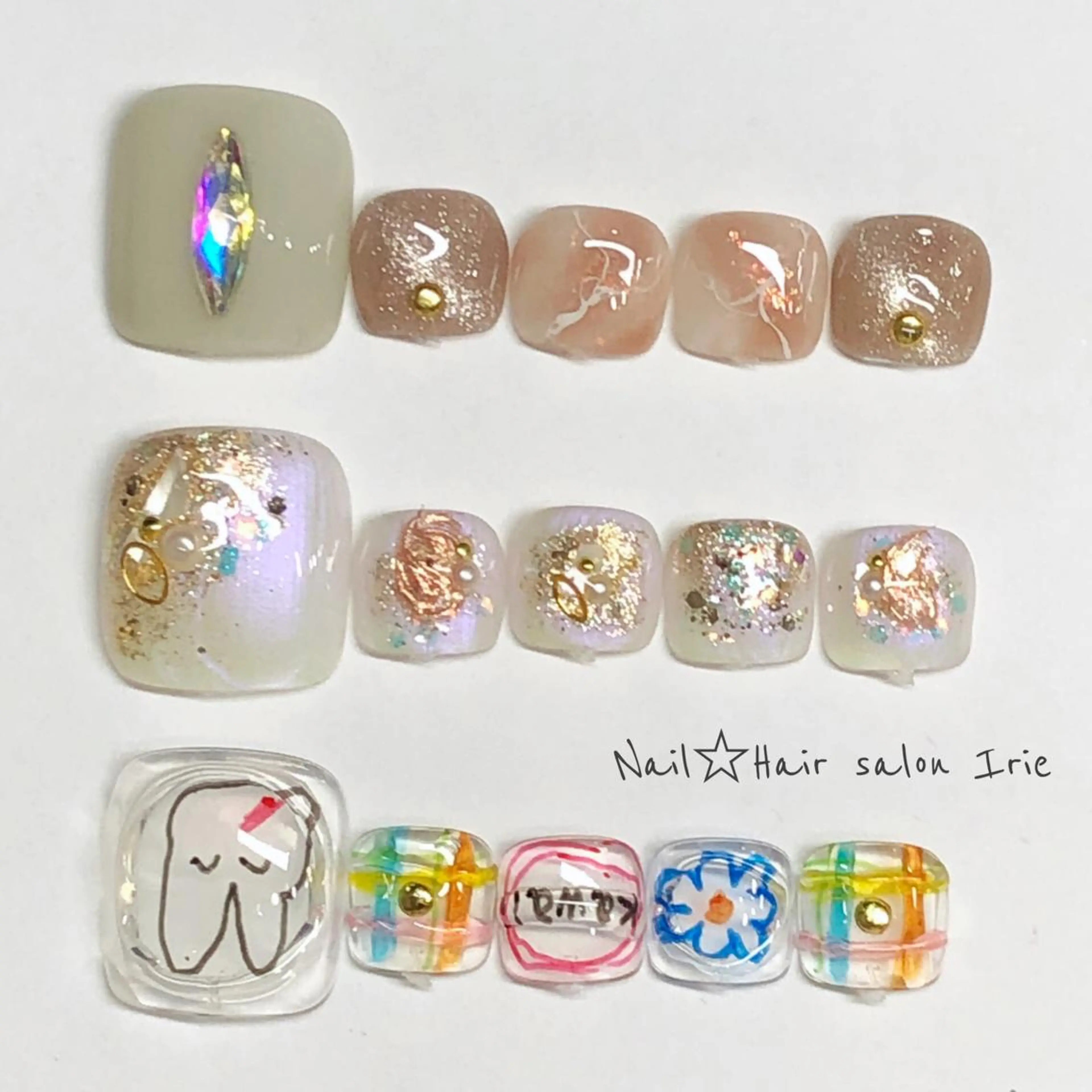 ネイル フットネイル フットネイル Hair salon Irie所属・與儀 知佳のネイルデザイン