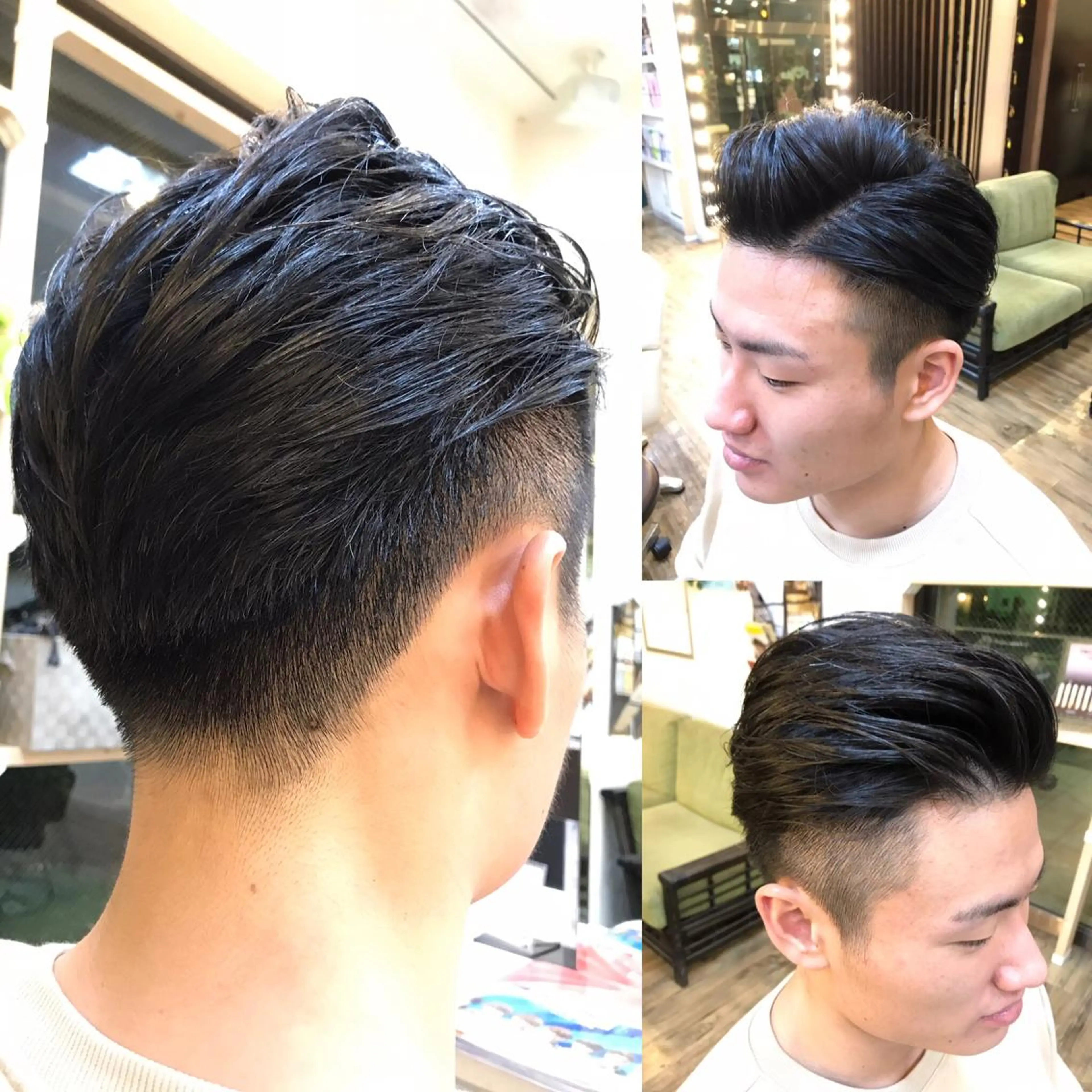 ショート メンズ 七三 カット 赤羽、髪質改善サロン 吉野リョウスケのヘアスタイル