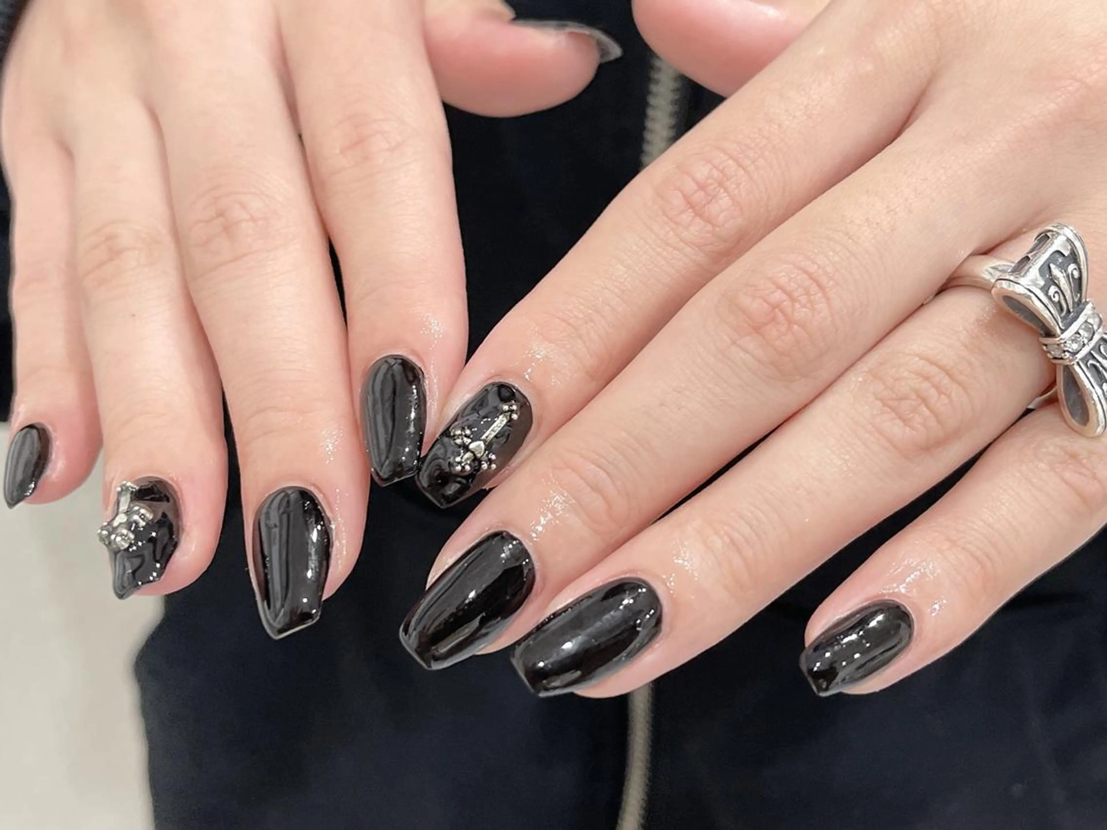 ネイル アートネイル 持ち込み ki🍒🍒 ki ツルツルネイルのネイルデザイン