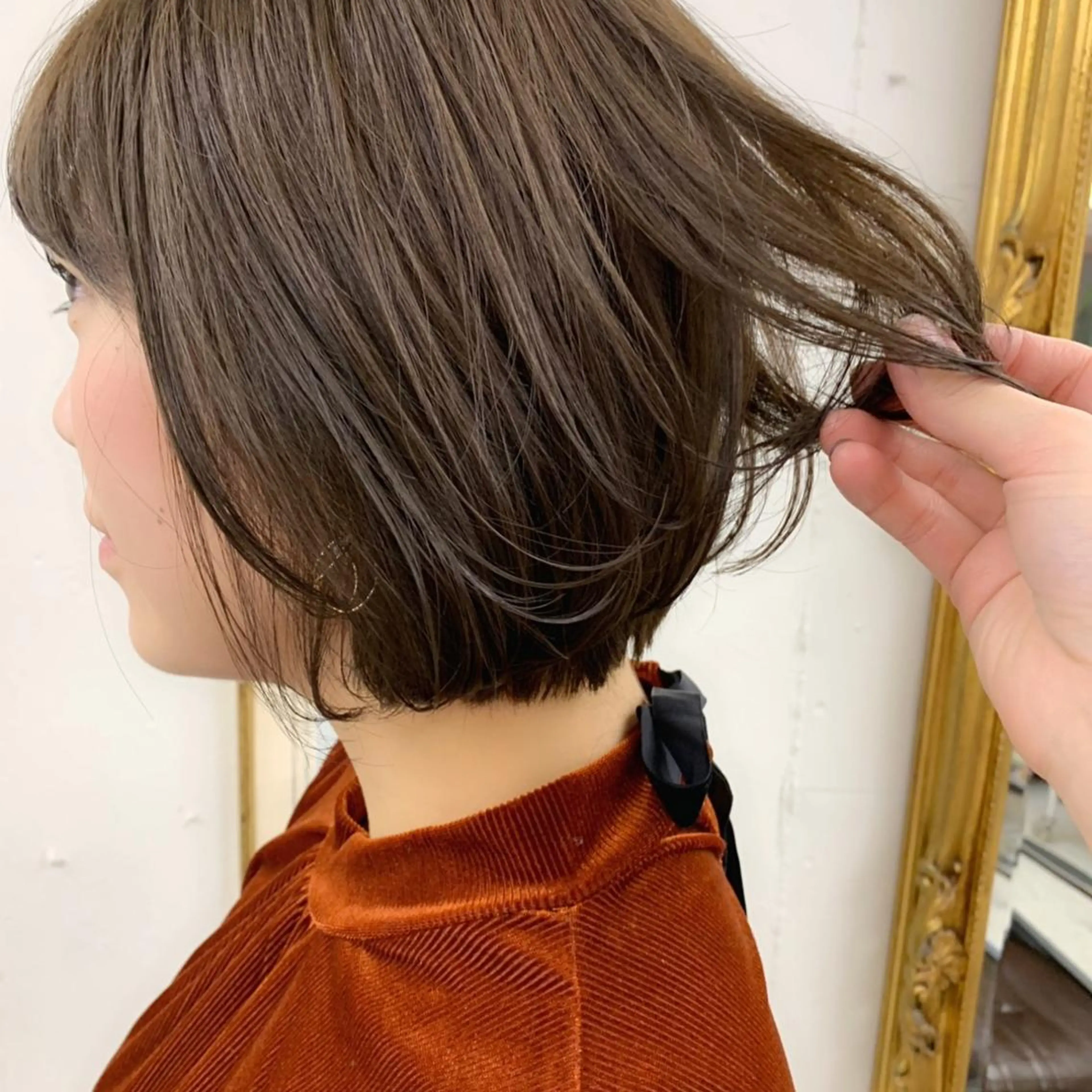 ショート カラー ショートボブ 透明感カラー ボブ ショートヘア SALOWIN 武蔵小杉所属・岩田菜央 《武蔵小杉》のヘアスタイル