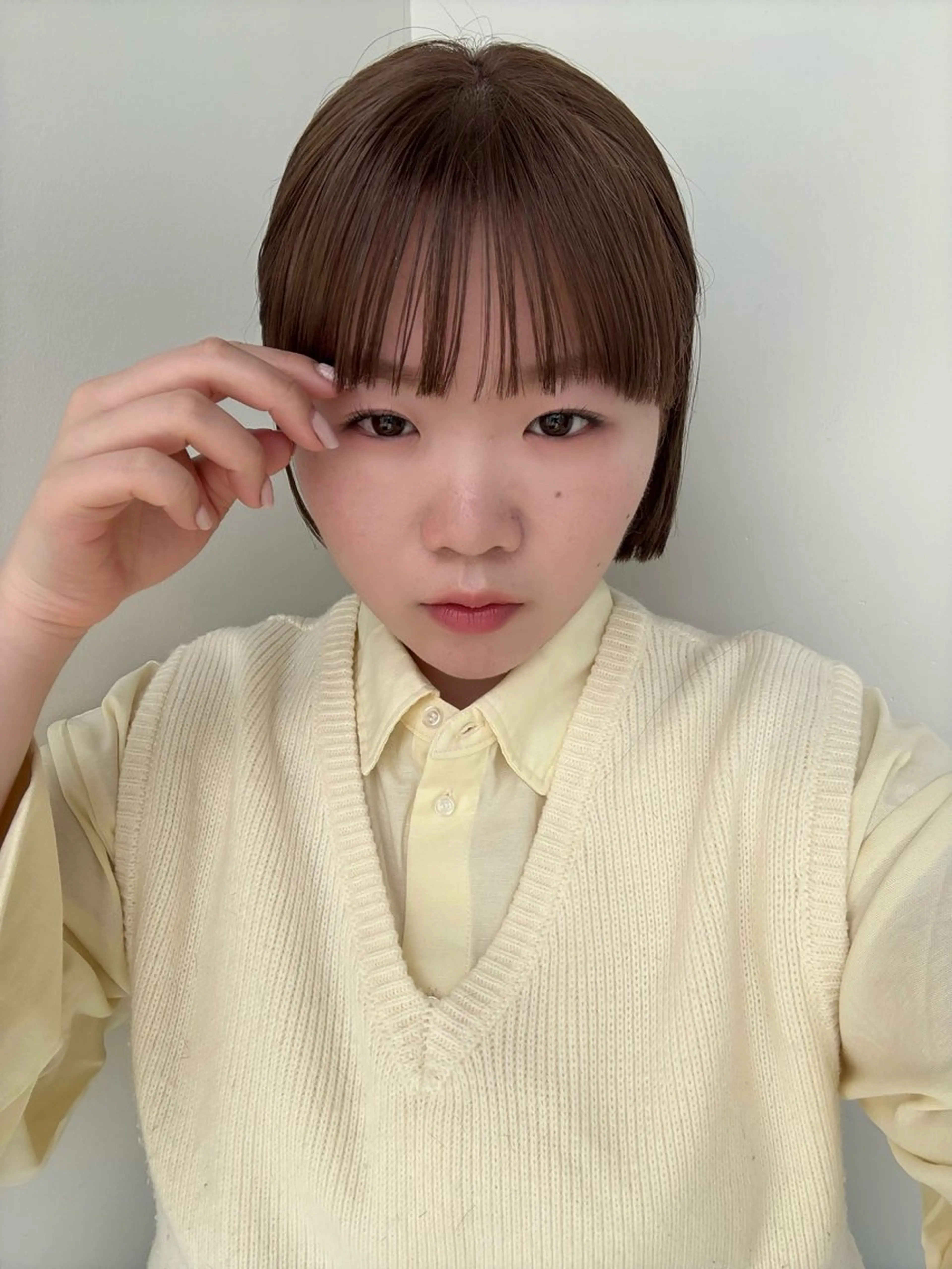 ショート カット ヘアカラー 似合わせ/透明感 /レイヤー/りほ🤍のヘアスタイル