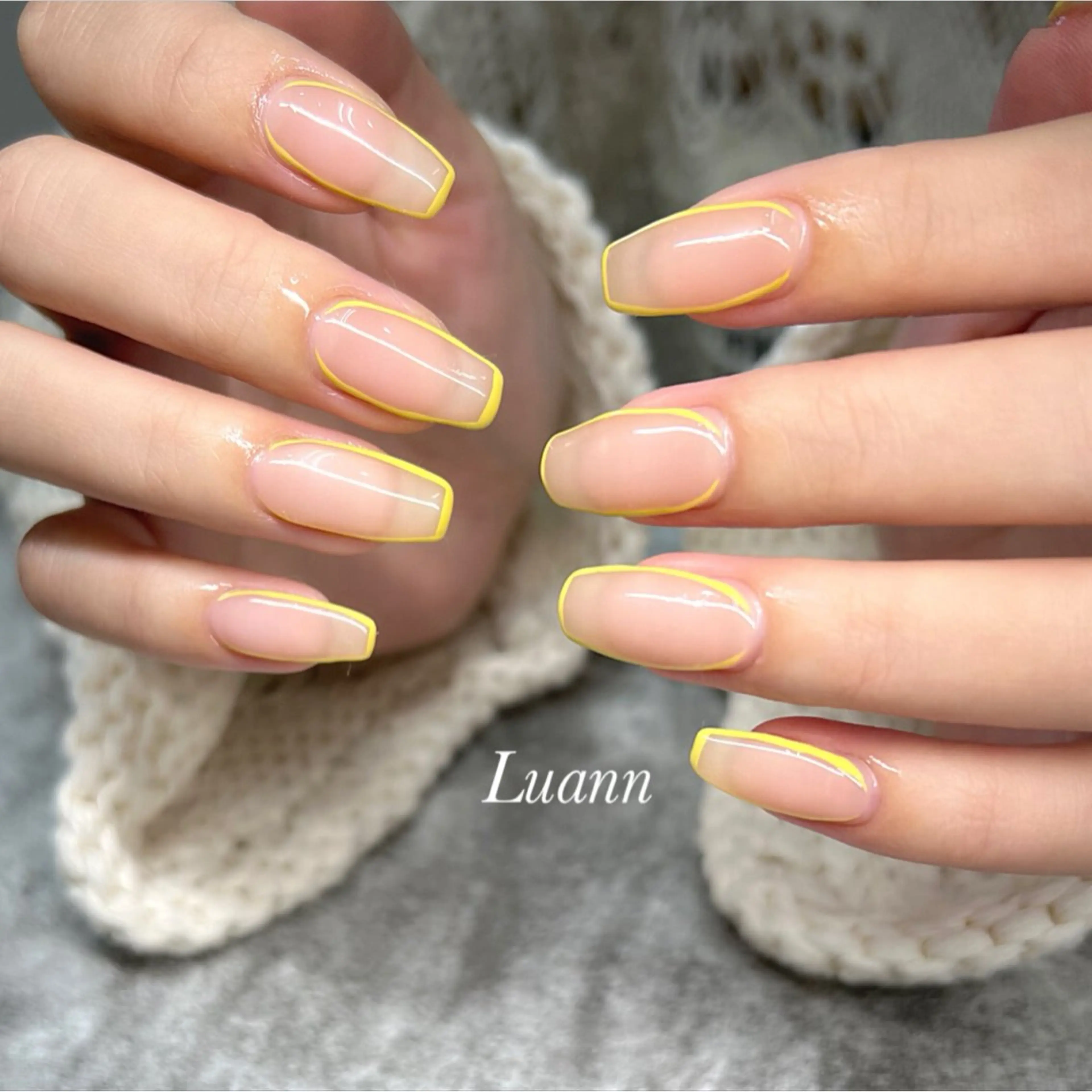 ネイル アートネイル フレンチネイル シンプルネイル 春ネイル Luann nail所属・Luann nail Sakiのその他イメージ