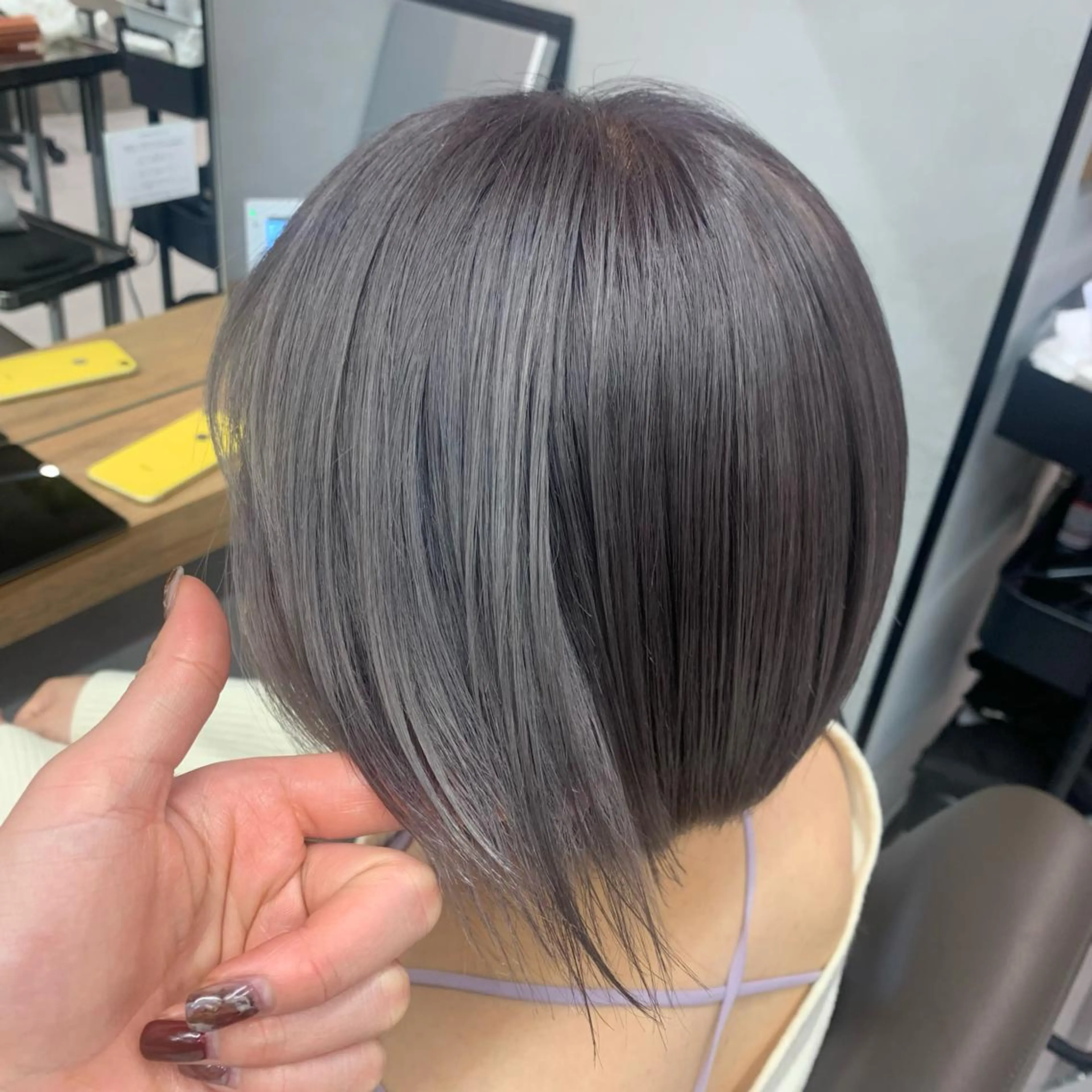 ショート カラー ブリーチ ラベンダーカラー シルバー カット ヘアカラー トリートメント 🌹似合わせカラー/ 酸性縮毛🌹野本麗奈のヘアスタイル