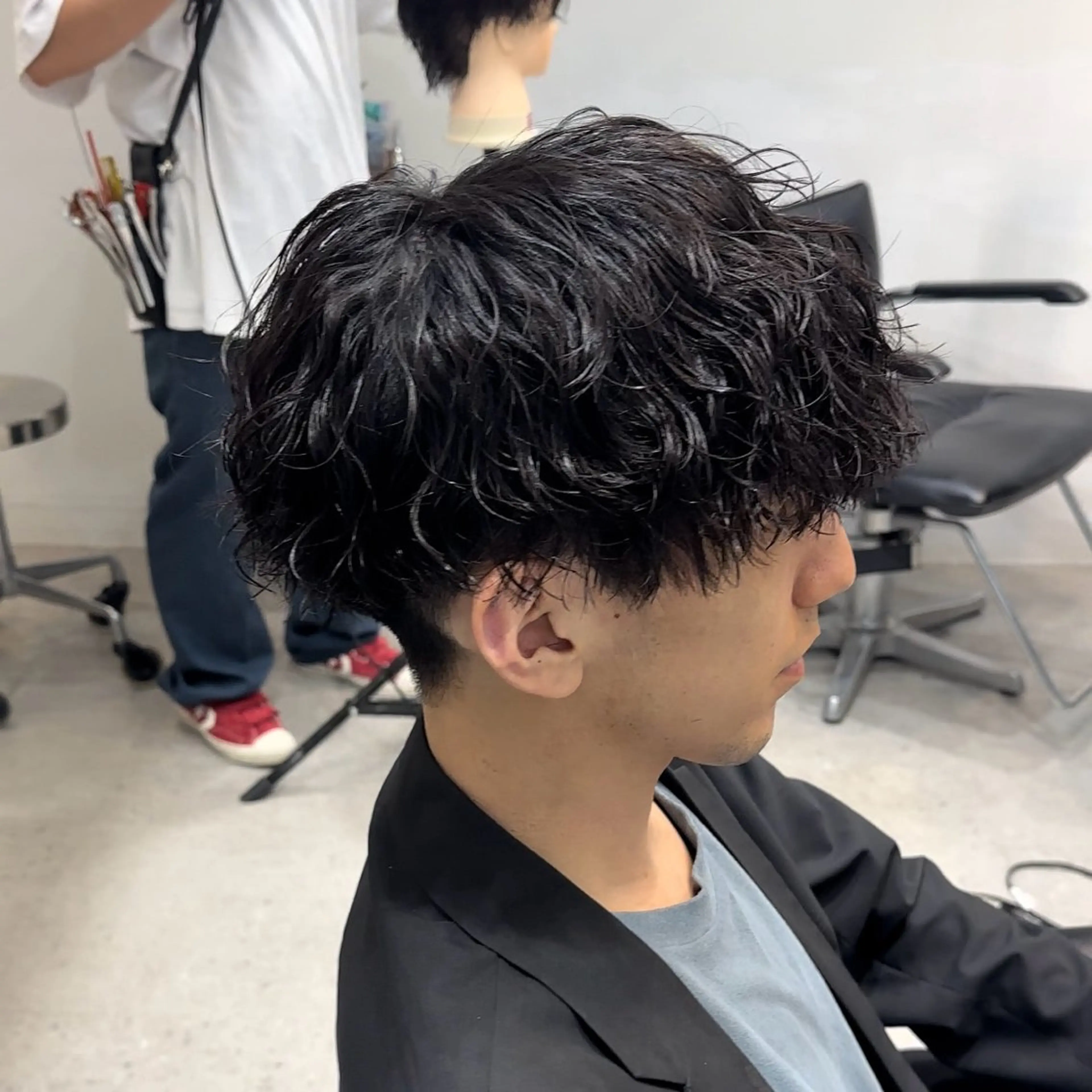 パーマ メンズ カット パーマ トリートメント 当日予約⭕️ fifth渋谷太田のヘアスタイル