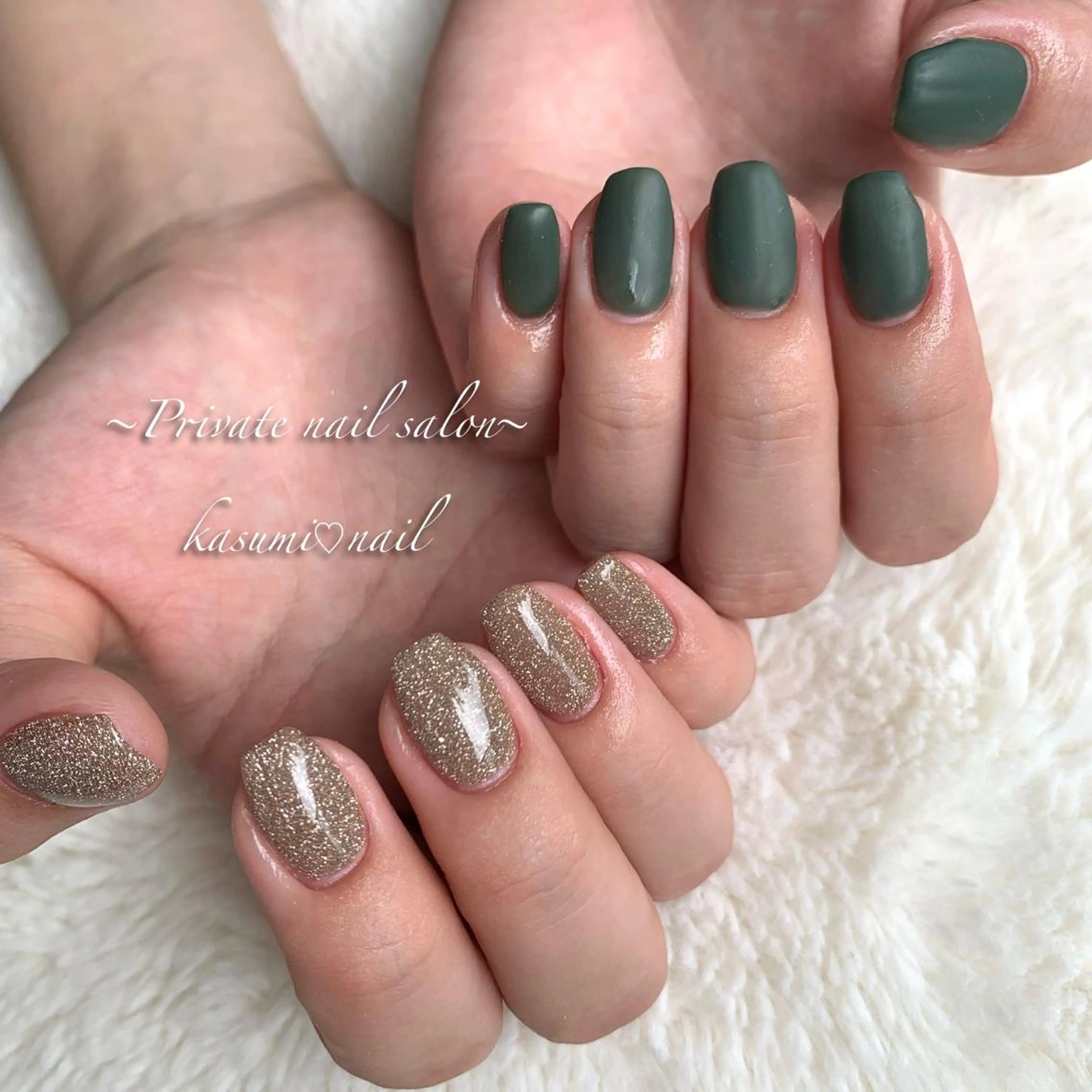 ネイル アートネイル ラメ(グリッター) マグネットネイル ミラーネイル 持ち込み KASUMI♡ Nailのネイルデザイン