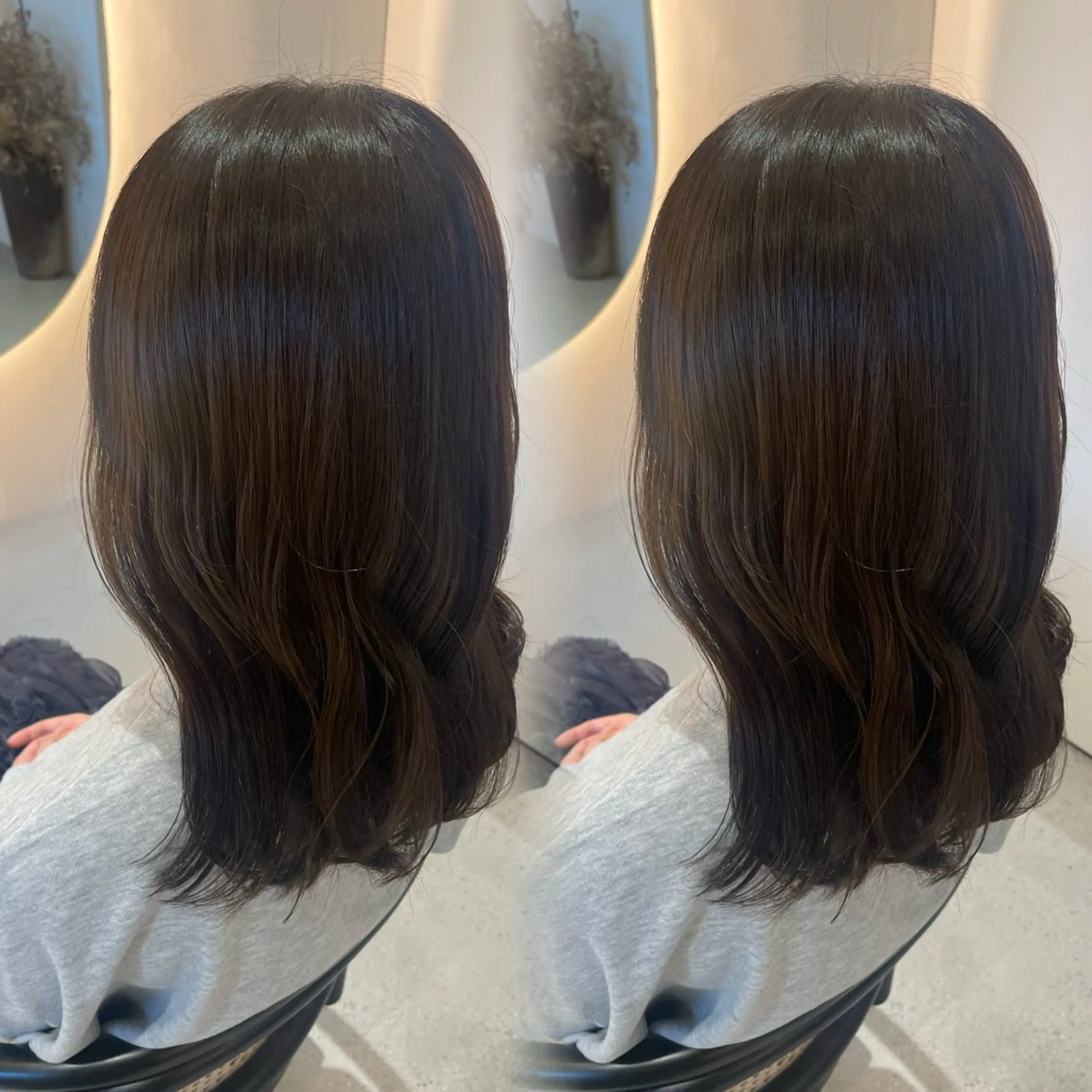 ミディアム カラー カット ヘアカラー 加藤 未夢のヘアスタイル