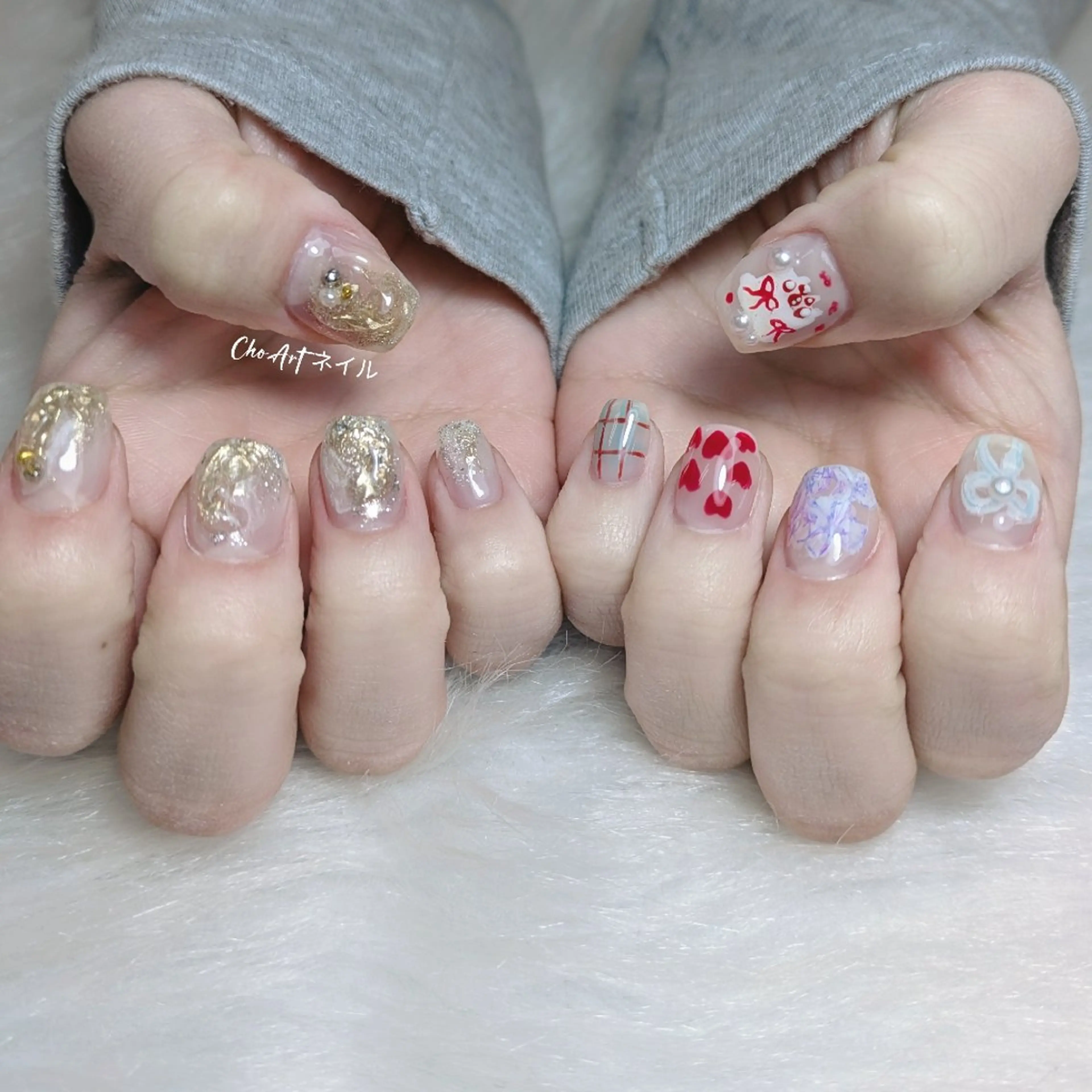 ネイル アートネイル ジェルネイル 持ち込み ニュアンスネイル ソフトジェル Cho Artネイル所属・Cho Art ネイルのネイルデザイン
